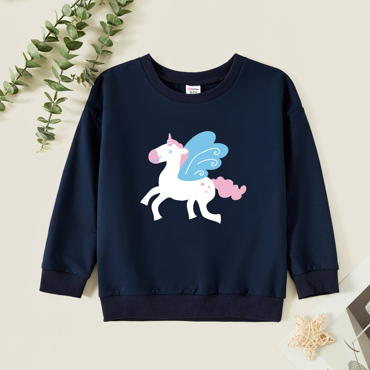 

Kids Graphic Dark Blue Long-sleeve Pullover