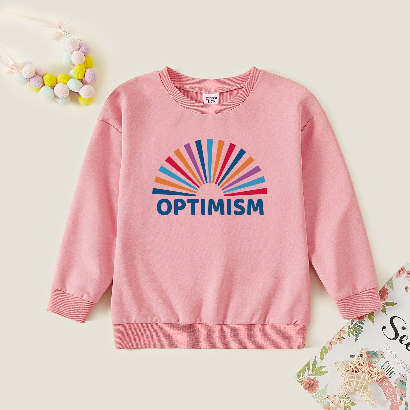 

Kids Graphic Pink Long-sleeve Pullover