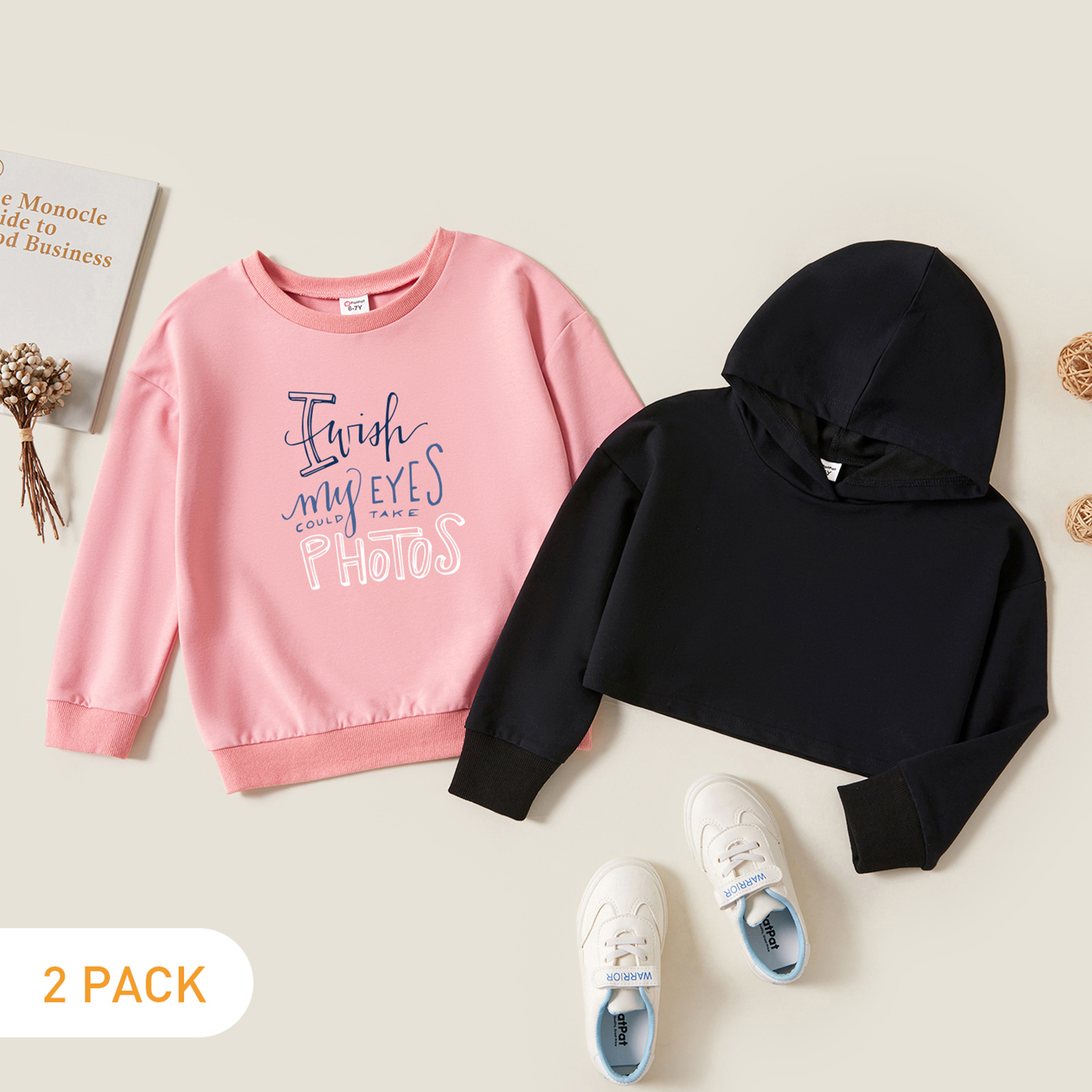 

2-Pack Kids Graphic Long-sleeve Pullover