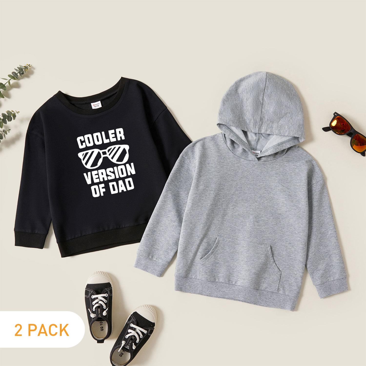 

2-Pack Kids Graphic Long-sleeve Pullover