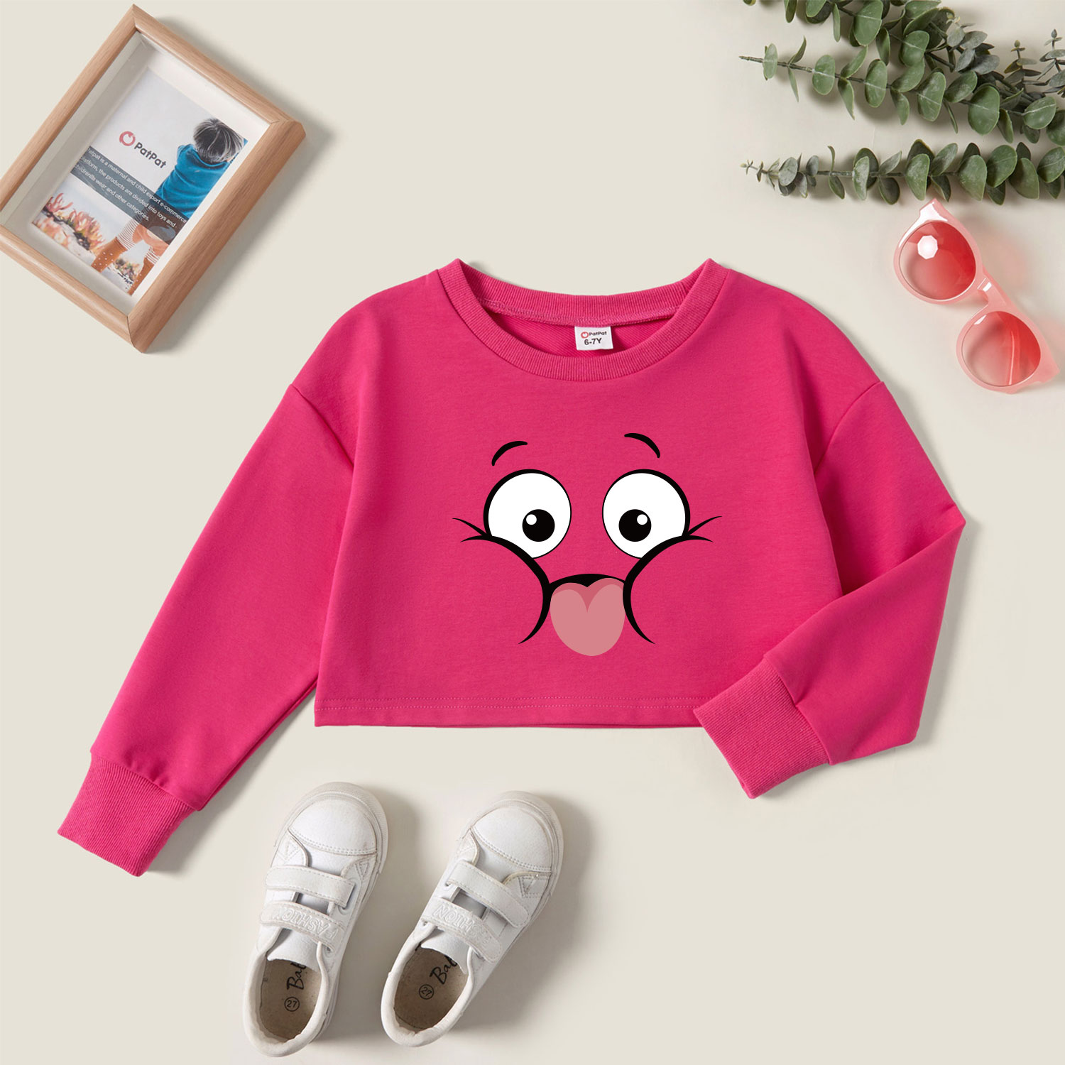 

Kids Graphic Hot Pink Long-sleeve Pullover