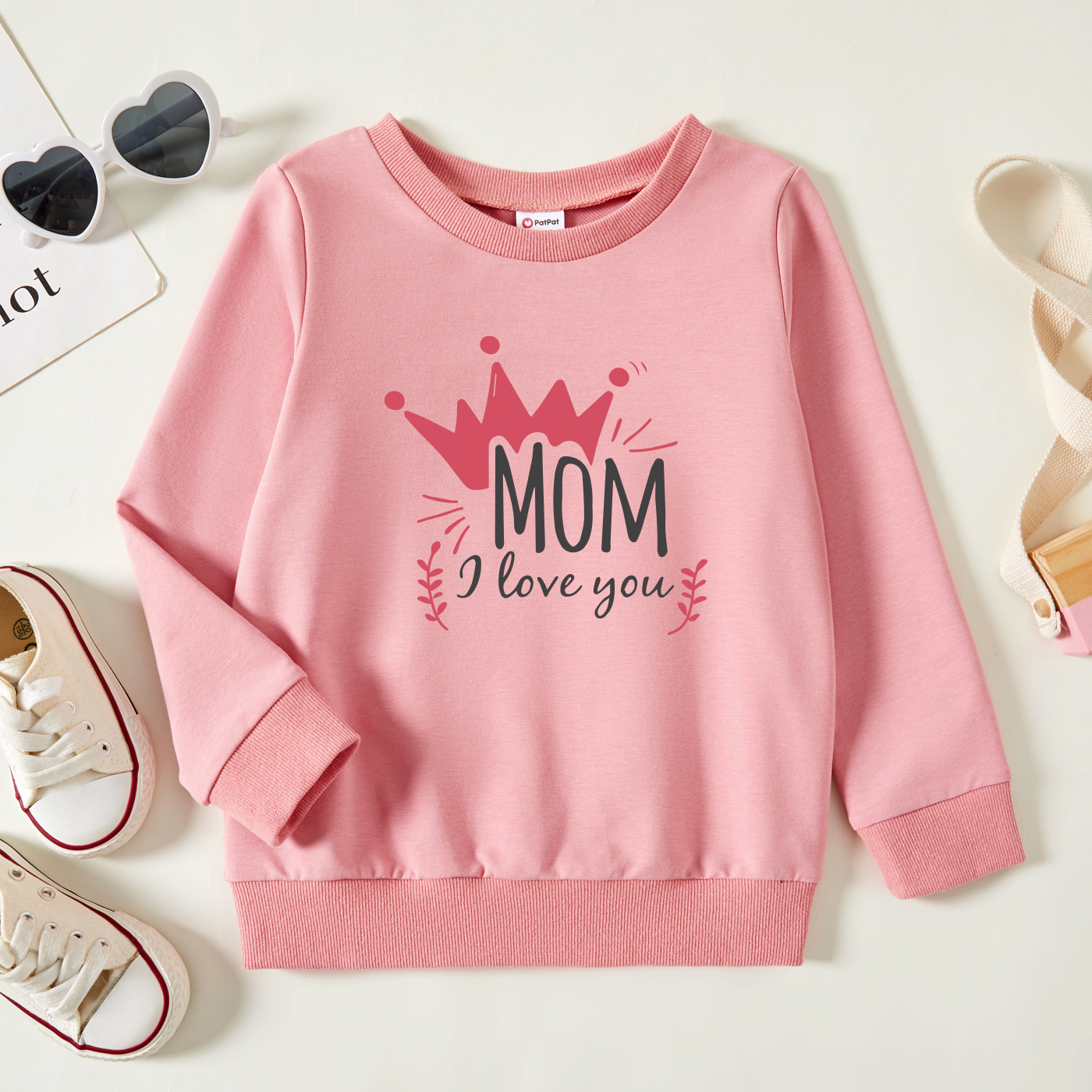 

Toddler Graphic Pink Long-sleeve Pullover