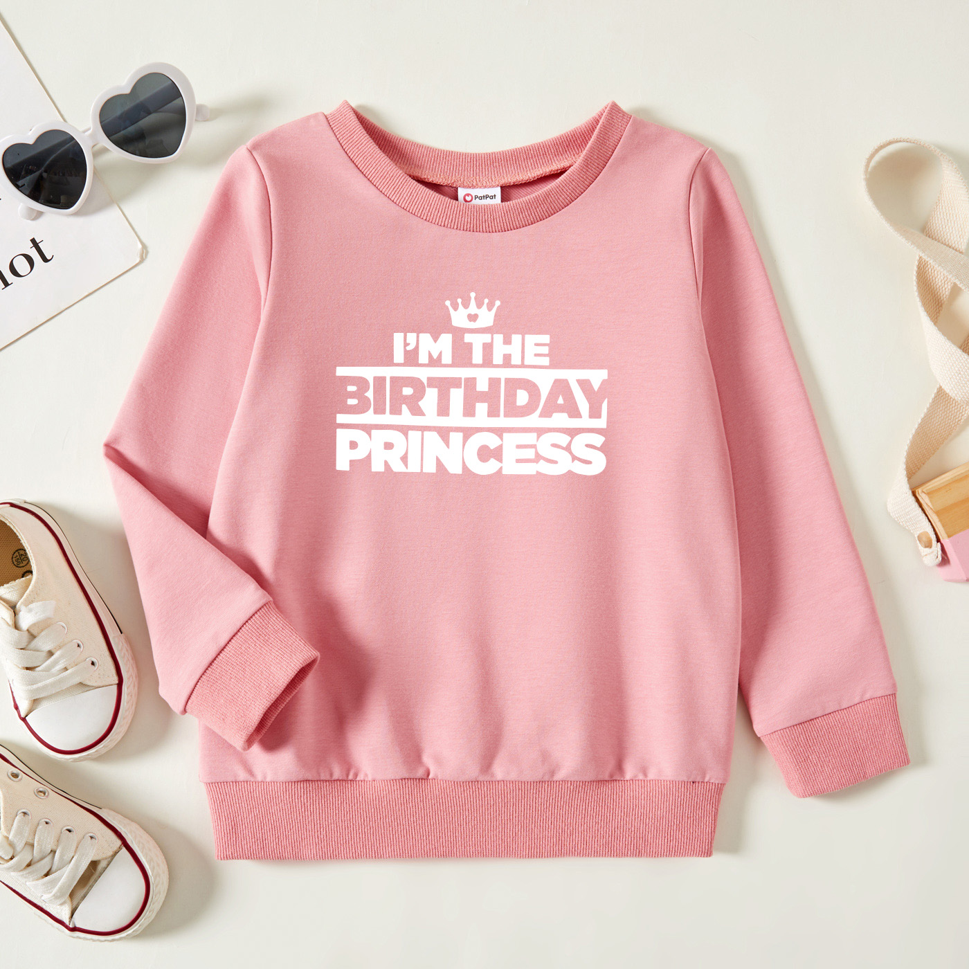 

Toddler Graphic Pink Long-sleeve Pullover