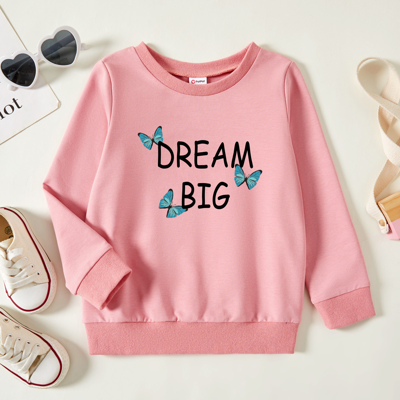 

Toddler Graphic Pink Long-sleeve Pullover