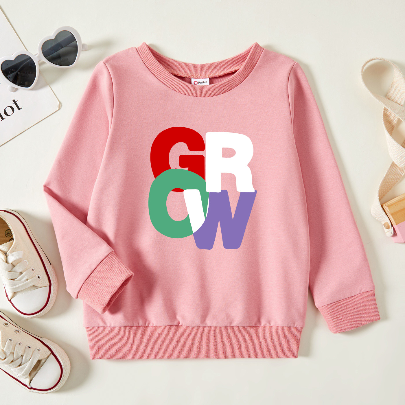 

Toddler Graphic Pink Long-sleeve Pullover