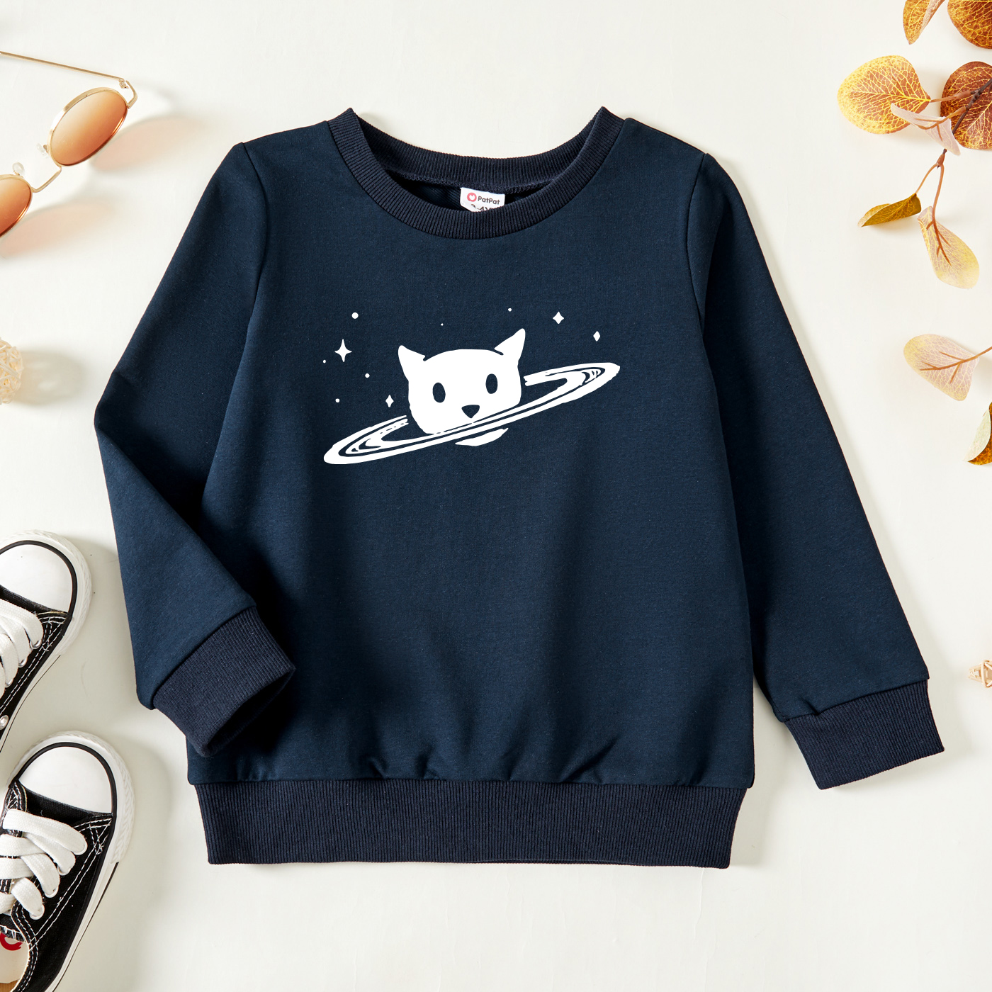 

Toddler Graphic Dark Blue Long-sleeve Pullover