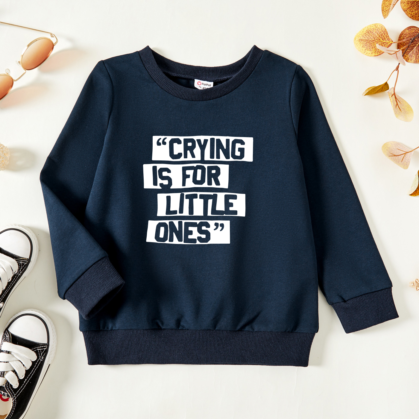 

Toddler Graphic Dark Blue Long-sleeve Pullover