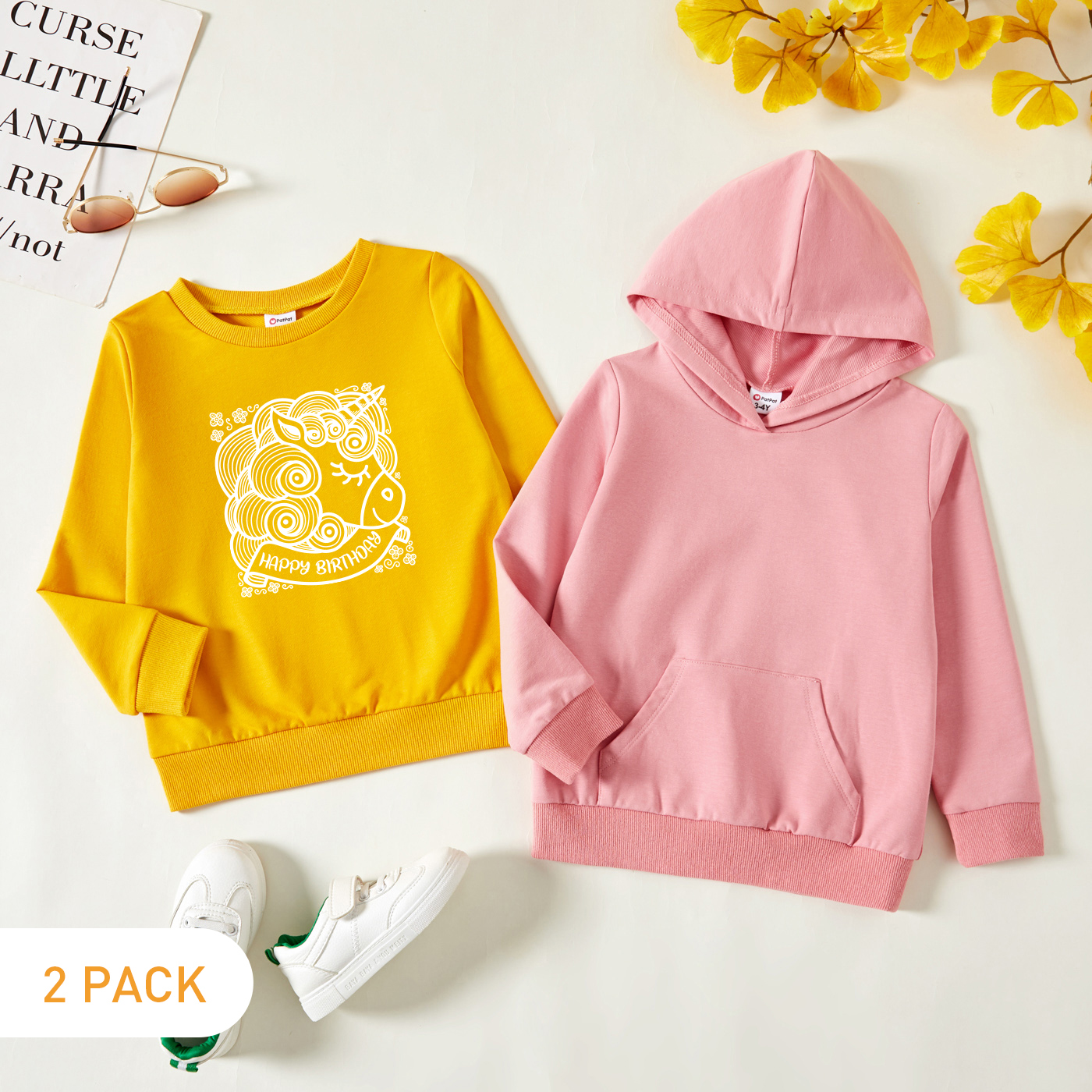 

2-Pack Toddler Graphic Long-sleeve Pullover