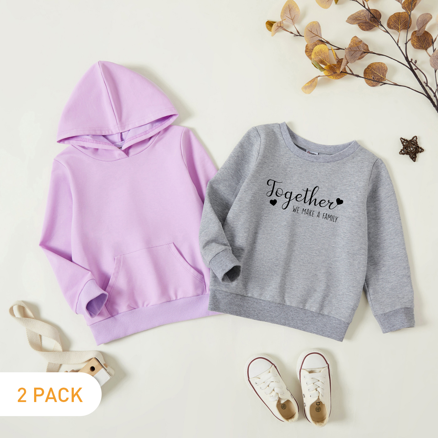 

2-Pack Toddler Graphic Long-sleeve Pullover