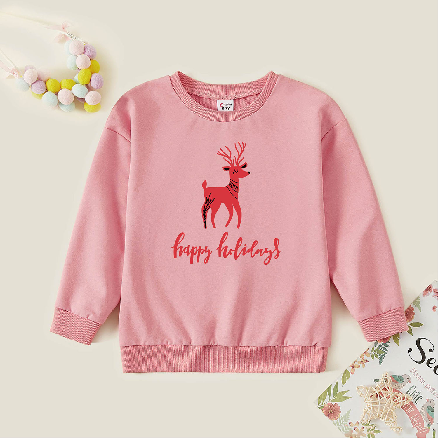 

Kids Graphic Pink Long-sleeve Pullover