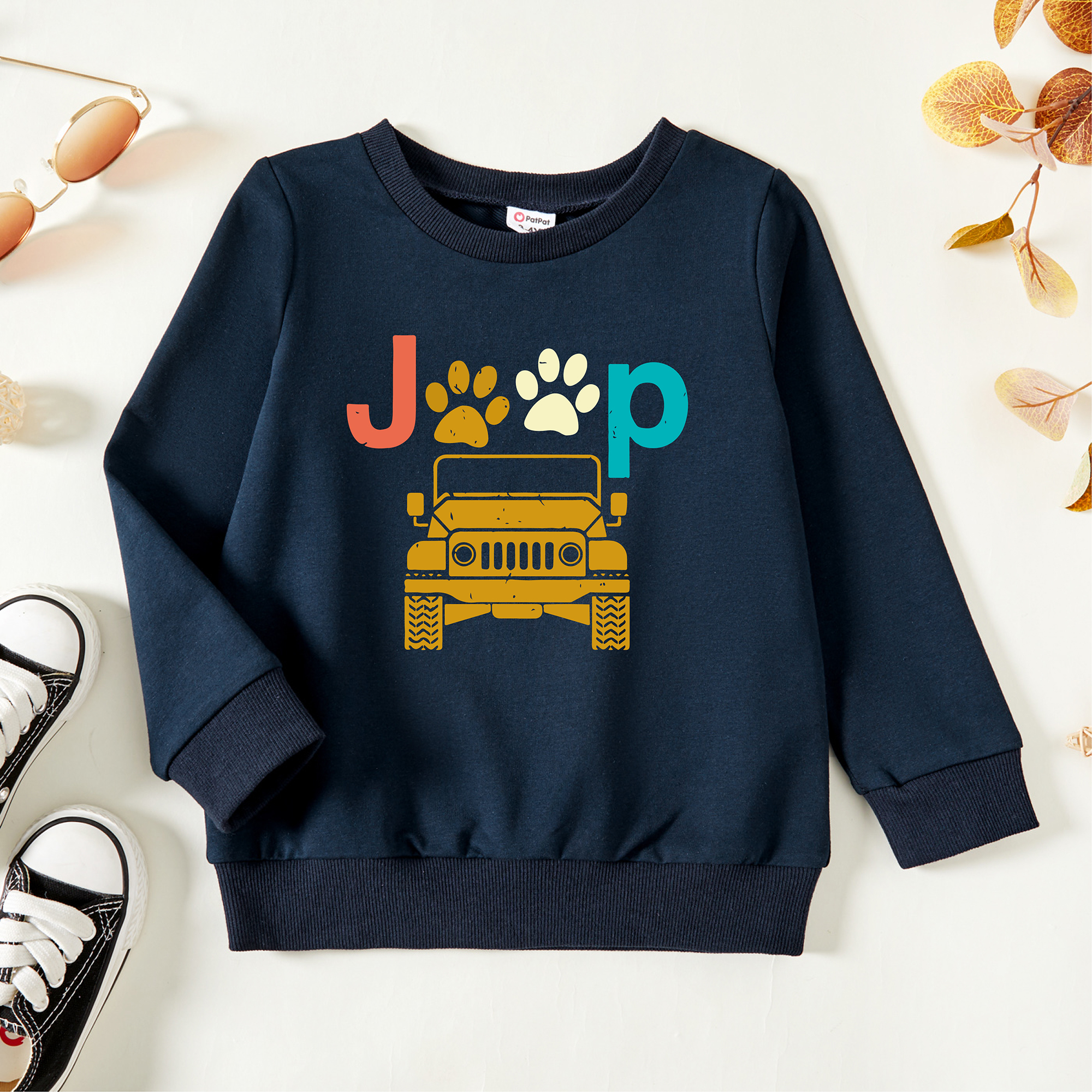 

Toddler Graphic Dark Blue Long-sleeve Pullover