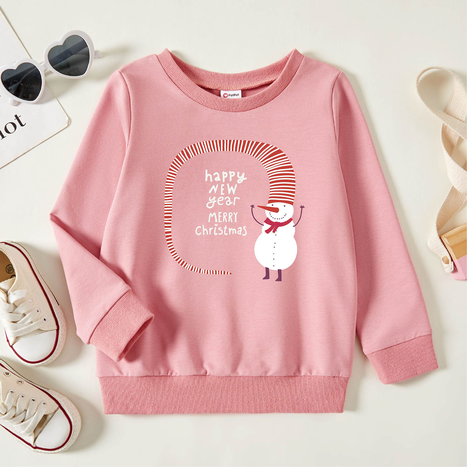 

Toddler Graphic Pink Long-sleeve Pullover