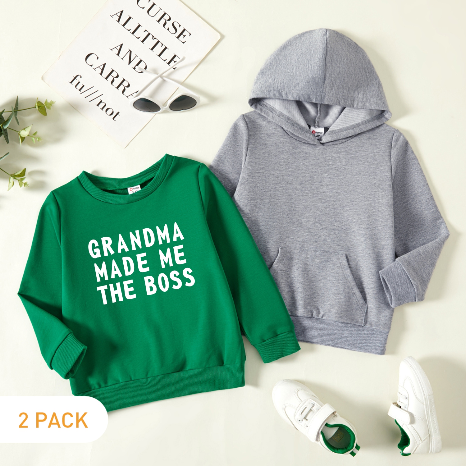 

2-Pack Toddler Graphic Long-sleeve Pullover