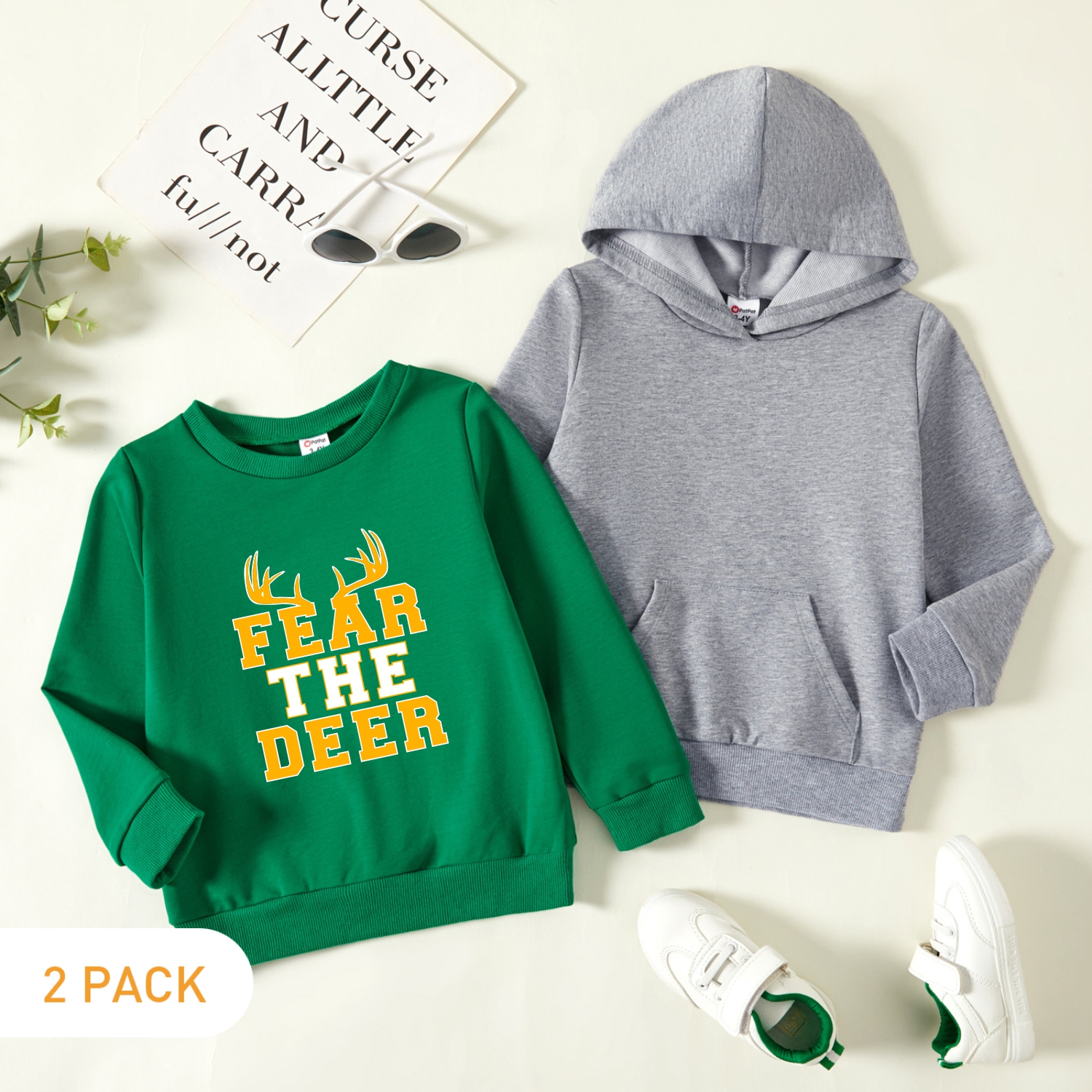 

2-Pack Toddler Graphic Long-sleeve Pullover