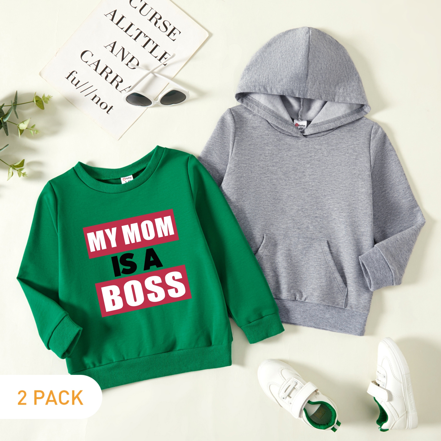 

2-Pack Toddler Graphic Long-sleeve Pullover