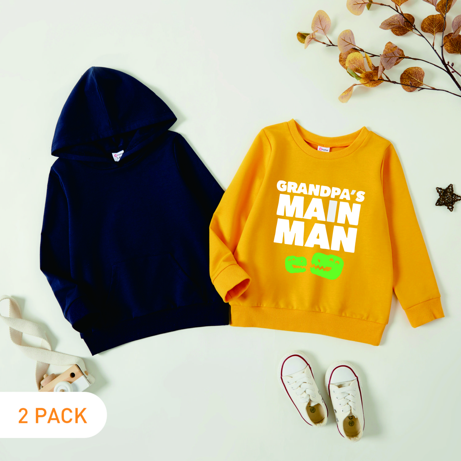 

2-Pack Toddler Graphic Long-sleeve Pullover