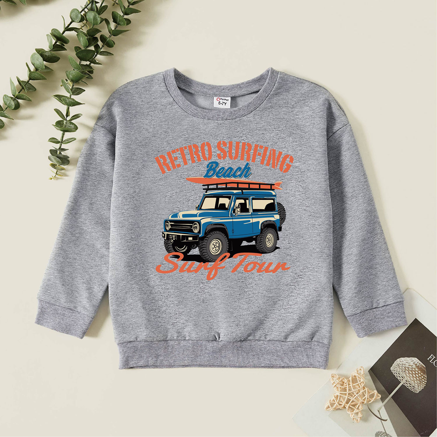 

Kids Graphic Light gray Long-sleeve Pullover