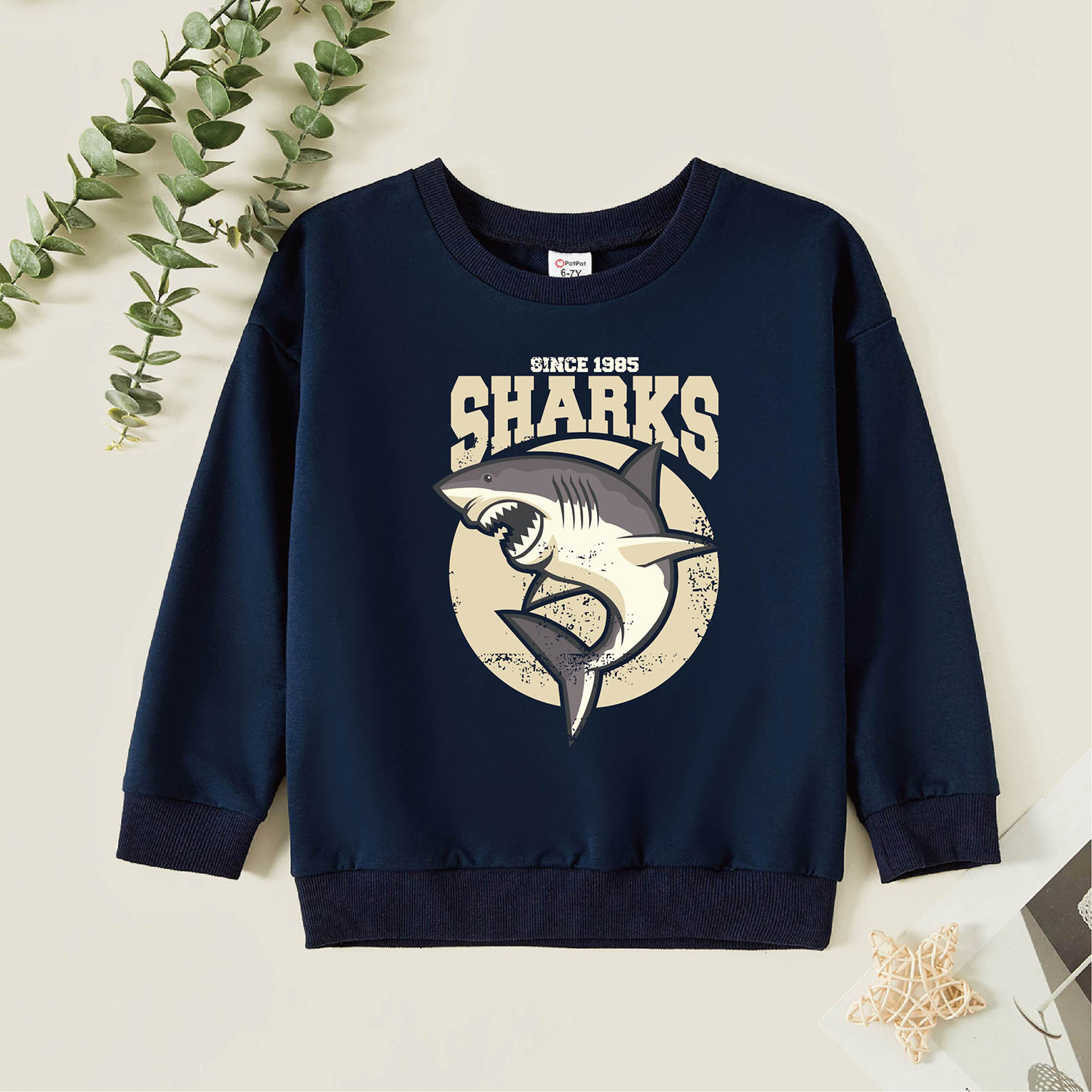 

Kids Graphic Dark Blue Long-sleeve Pullover