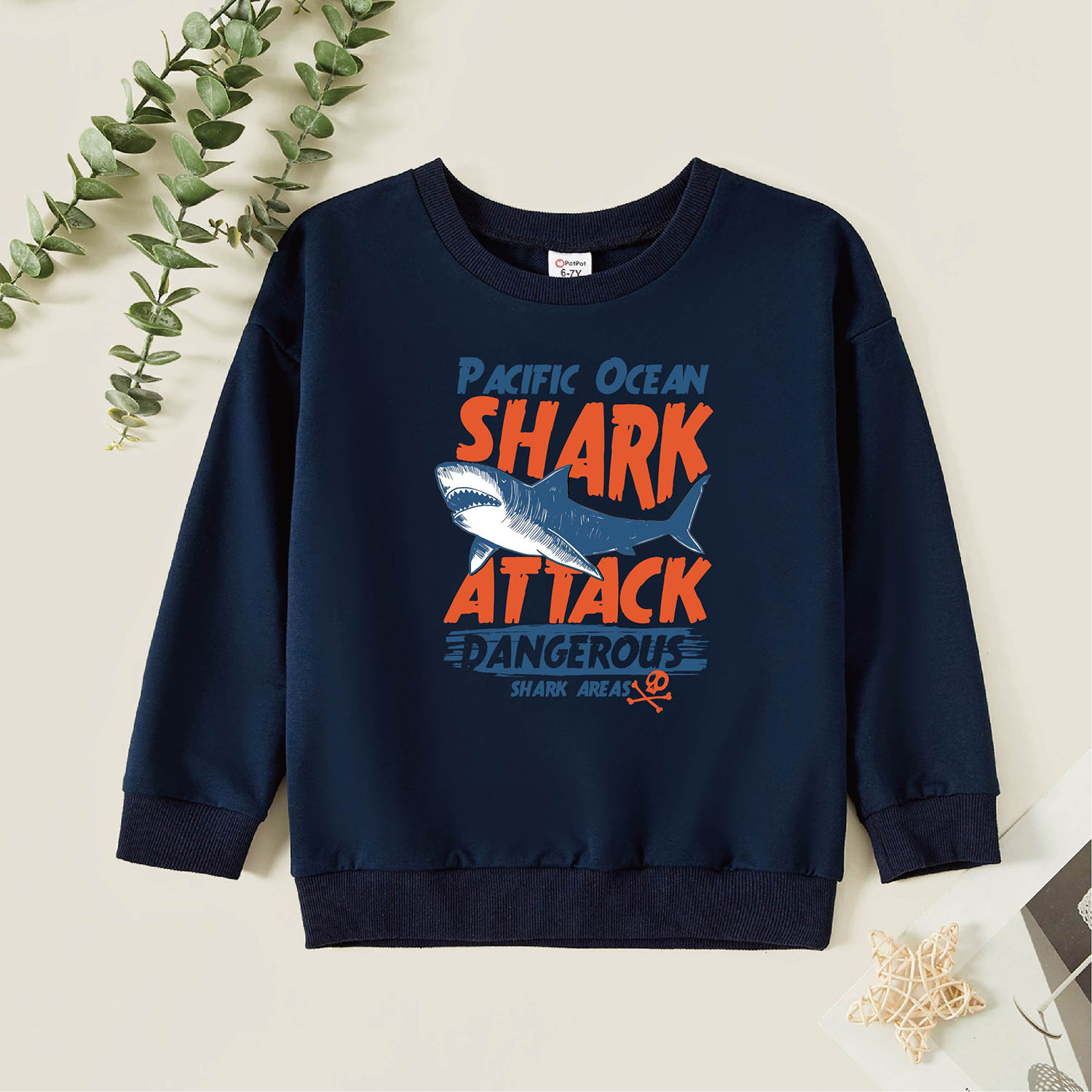 

Kids Graphic Dark Blue Long-sleeve Pullover