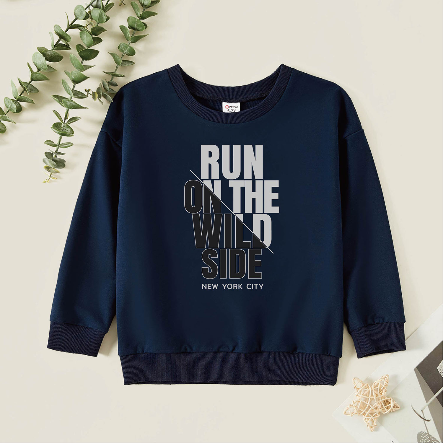 

Kids Graphic Dark Blue Long-sleeve Pullover