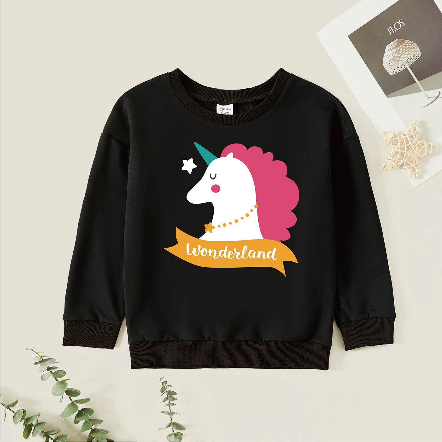 

Kids Graphic Black Long-sleeve Pullover