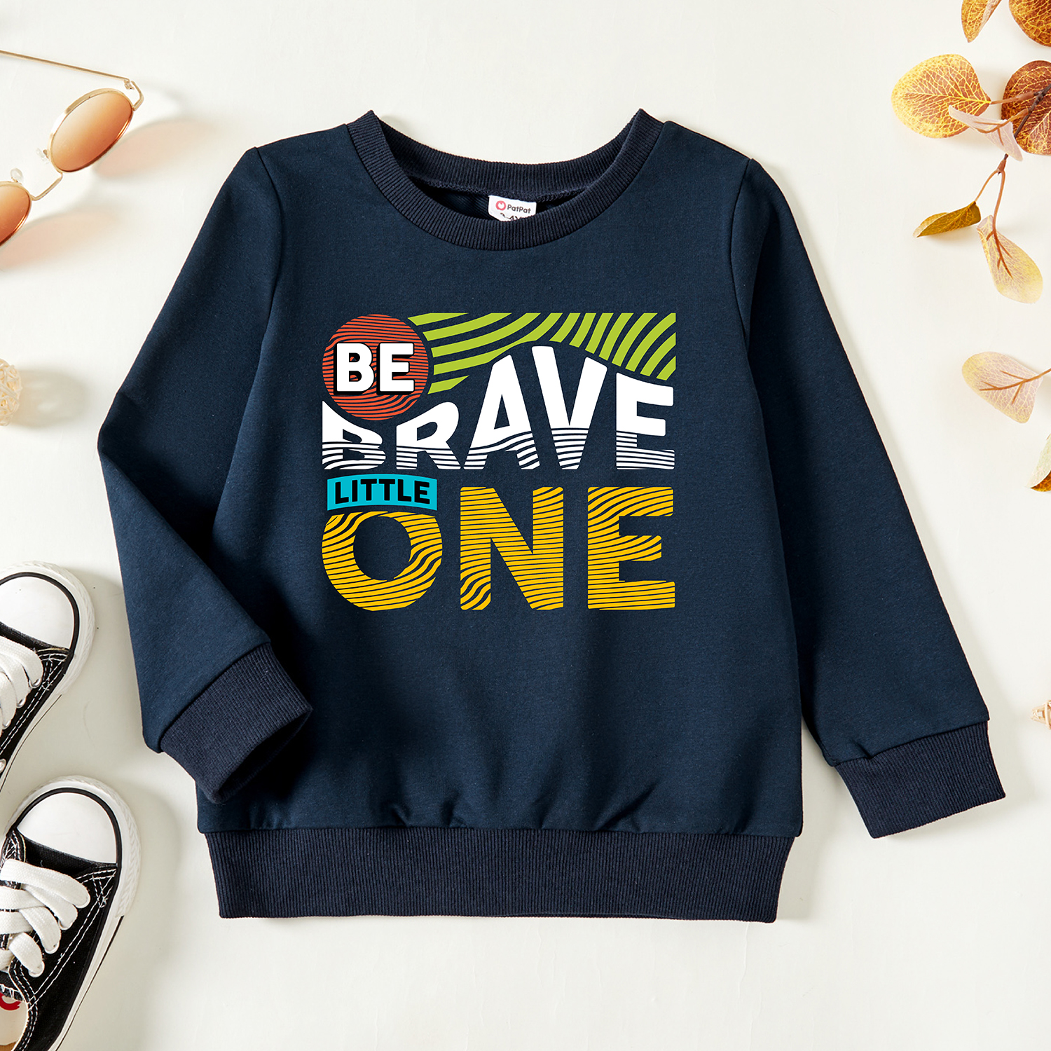 

Toddler Graphic Dark Blue Long-sleeve Pullover