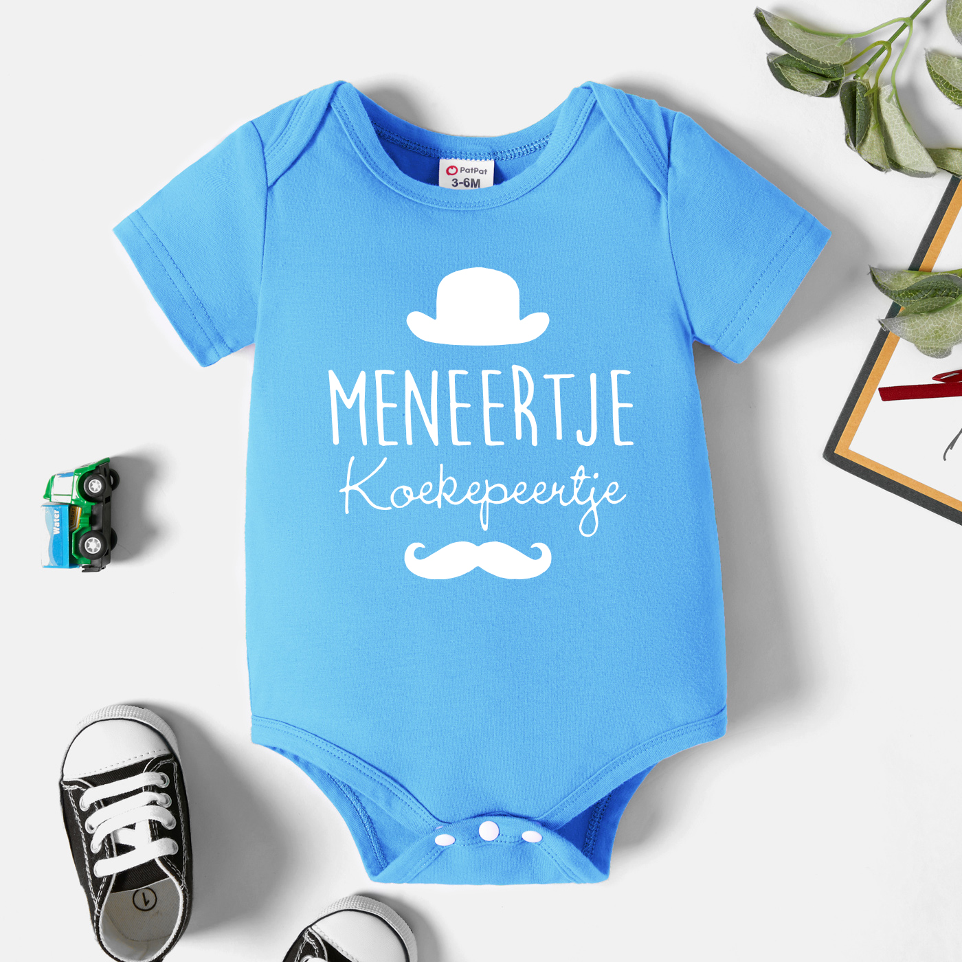 

Baby Graphic Blue Short-sleeve Romper