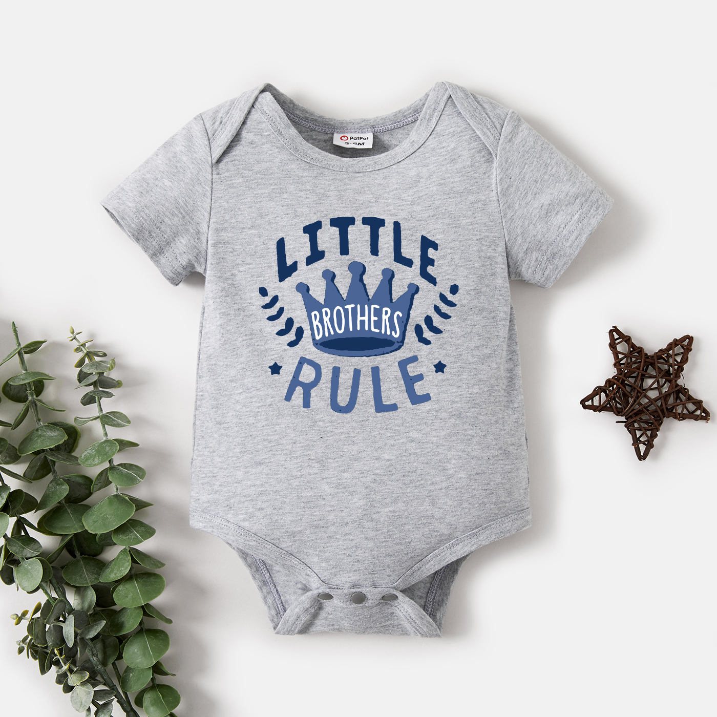 

Baby Graphic Light gray Short-sleeve Romper