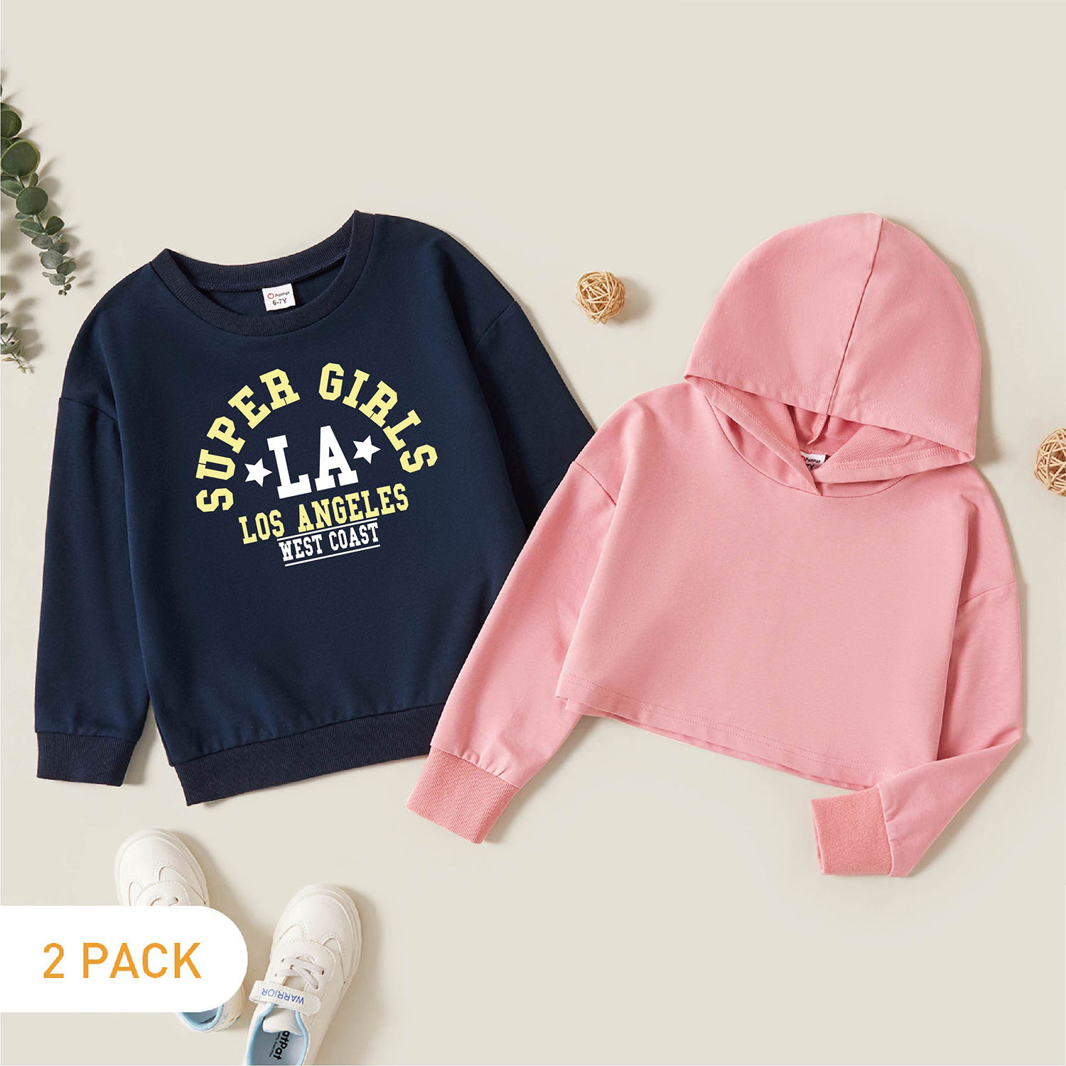 

2-Pack Kids Graphic Long-sleeve Pullover