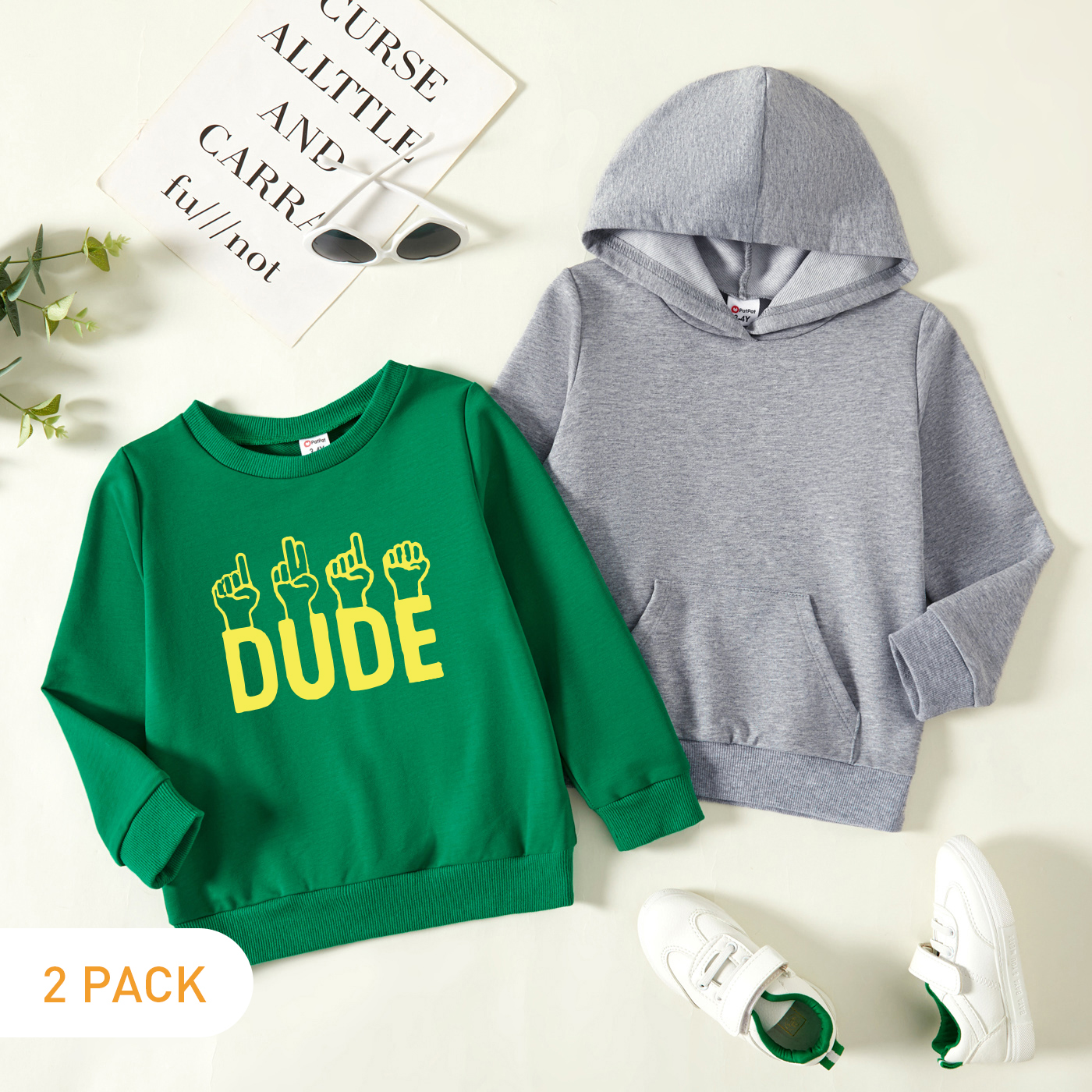 

2-Pack Toddler Graphic Long-sleeve Pullover