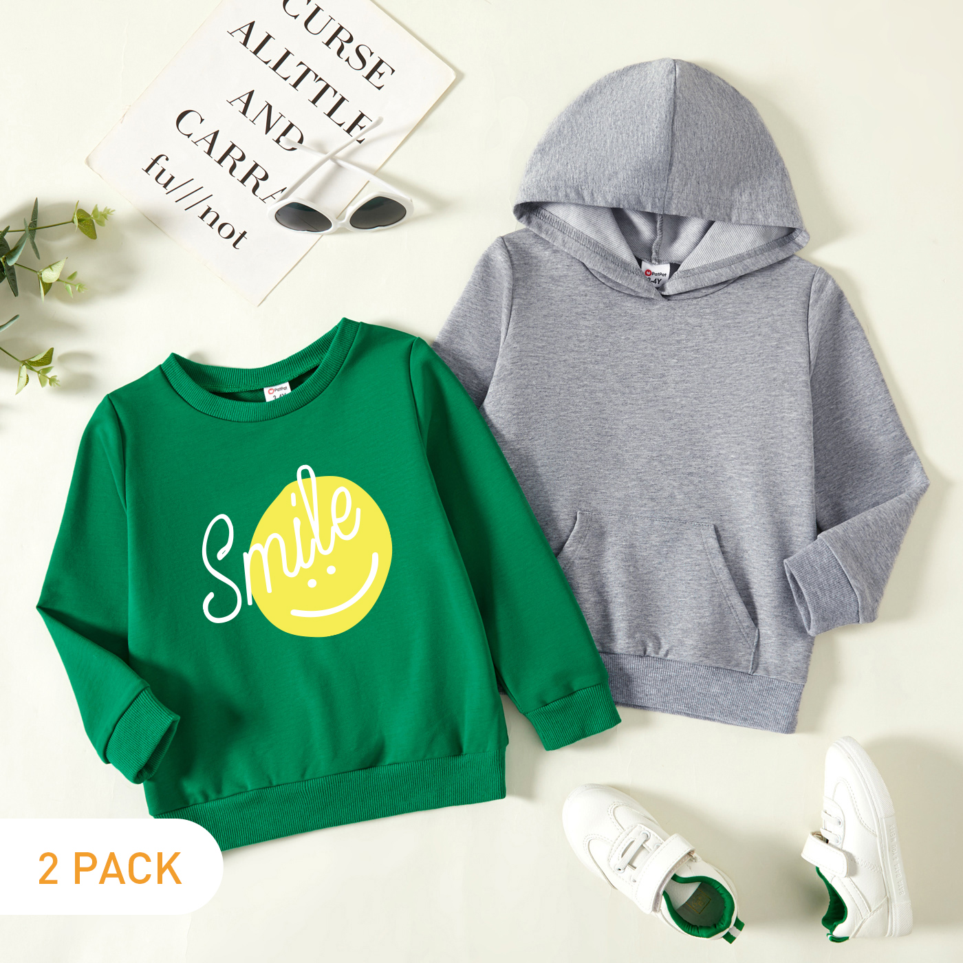 

2-Pack Toddler Graphic Long-sleeve Pullover