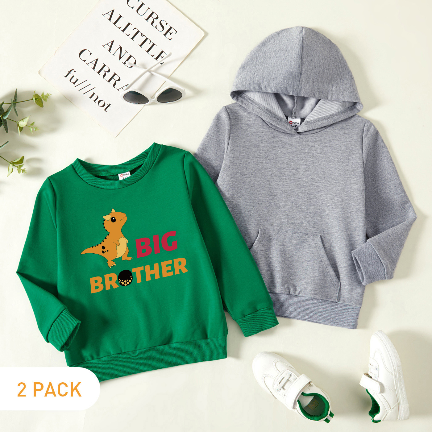 

2-Pack Toddler Graphic Long-sleeve Pullover