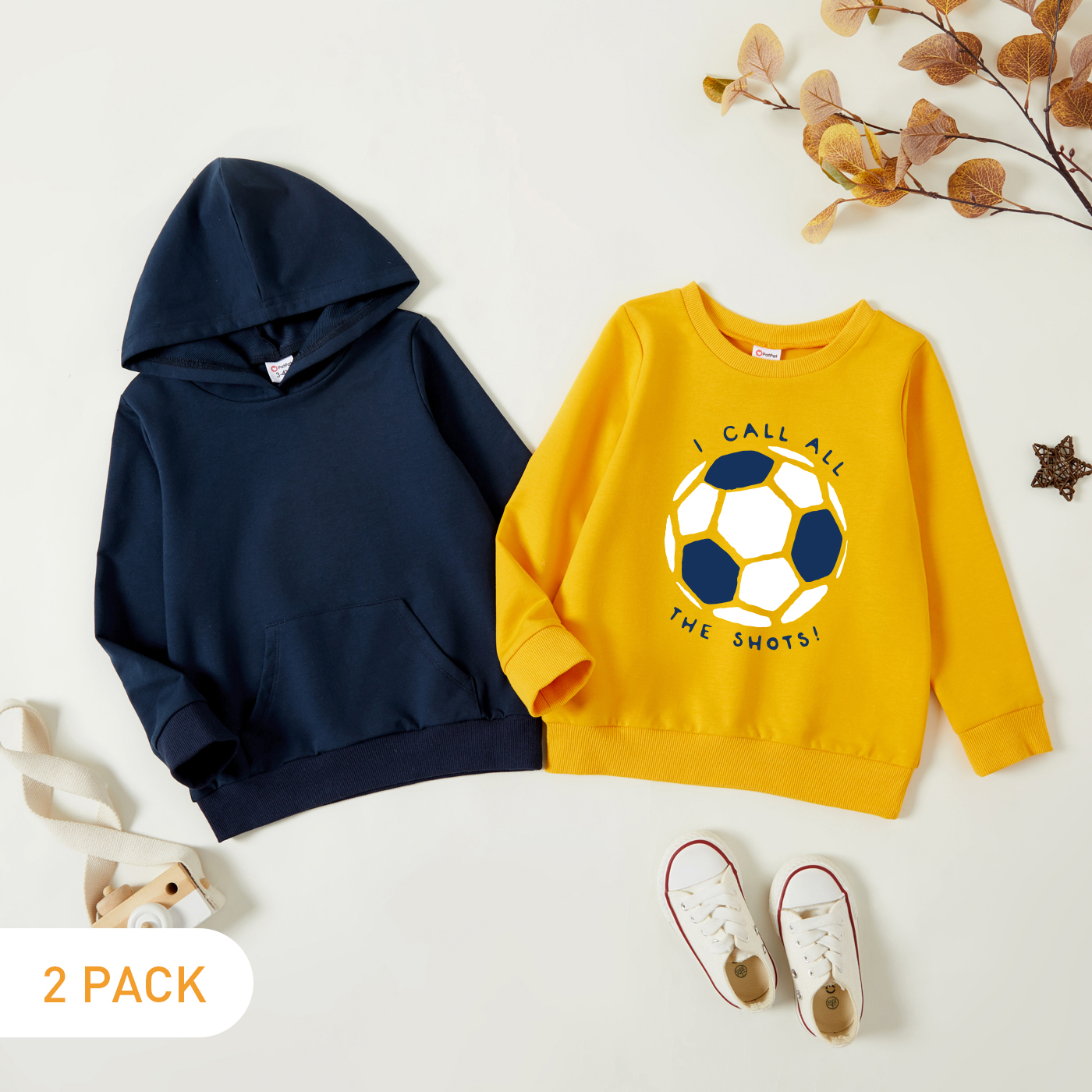 

2-Pack Toddler Graphic Long-sleeve Pullover