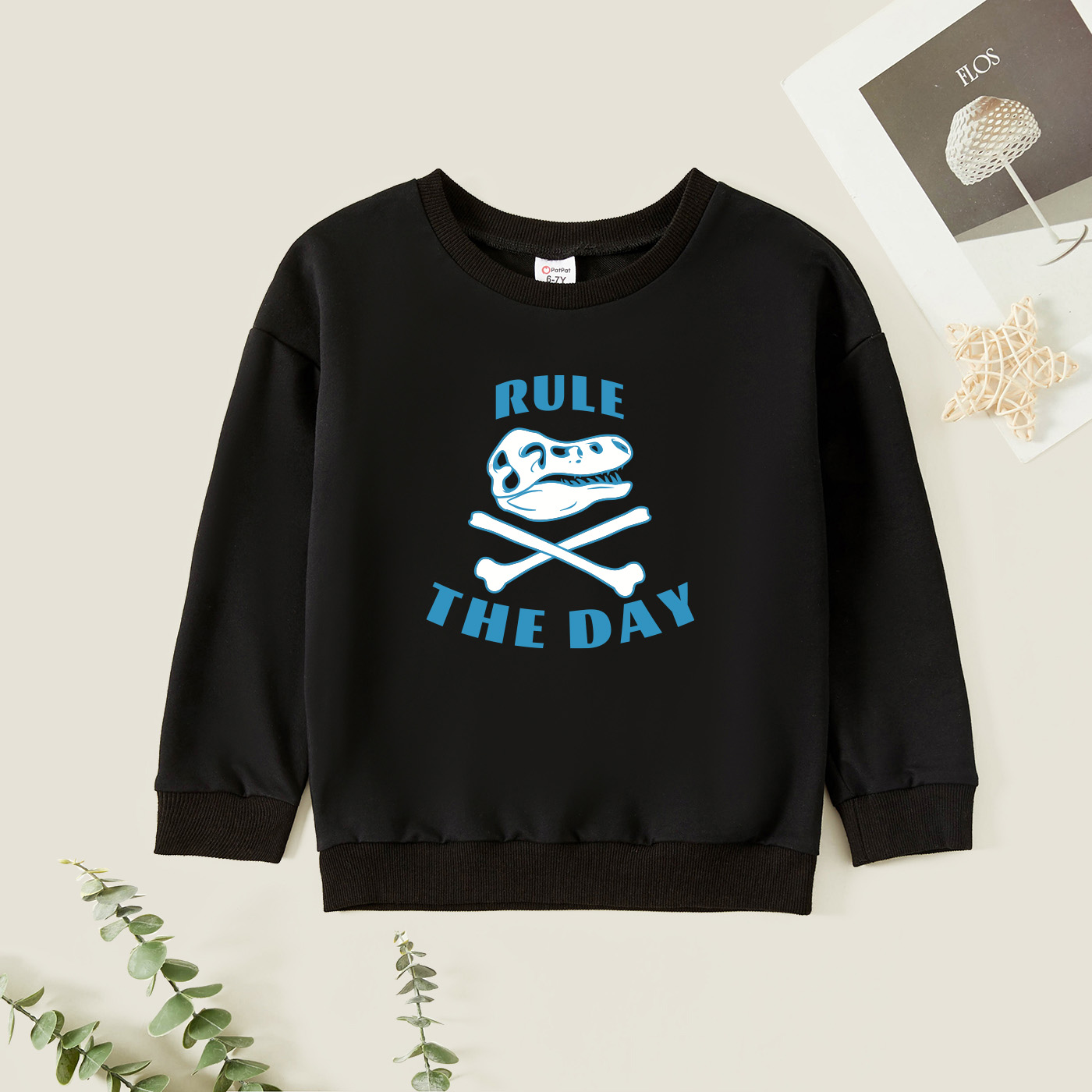 

Kids Graphic Black Long-sleeve Pullover