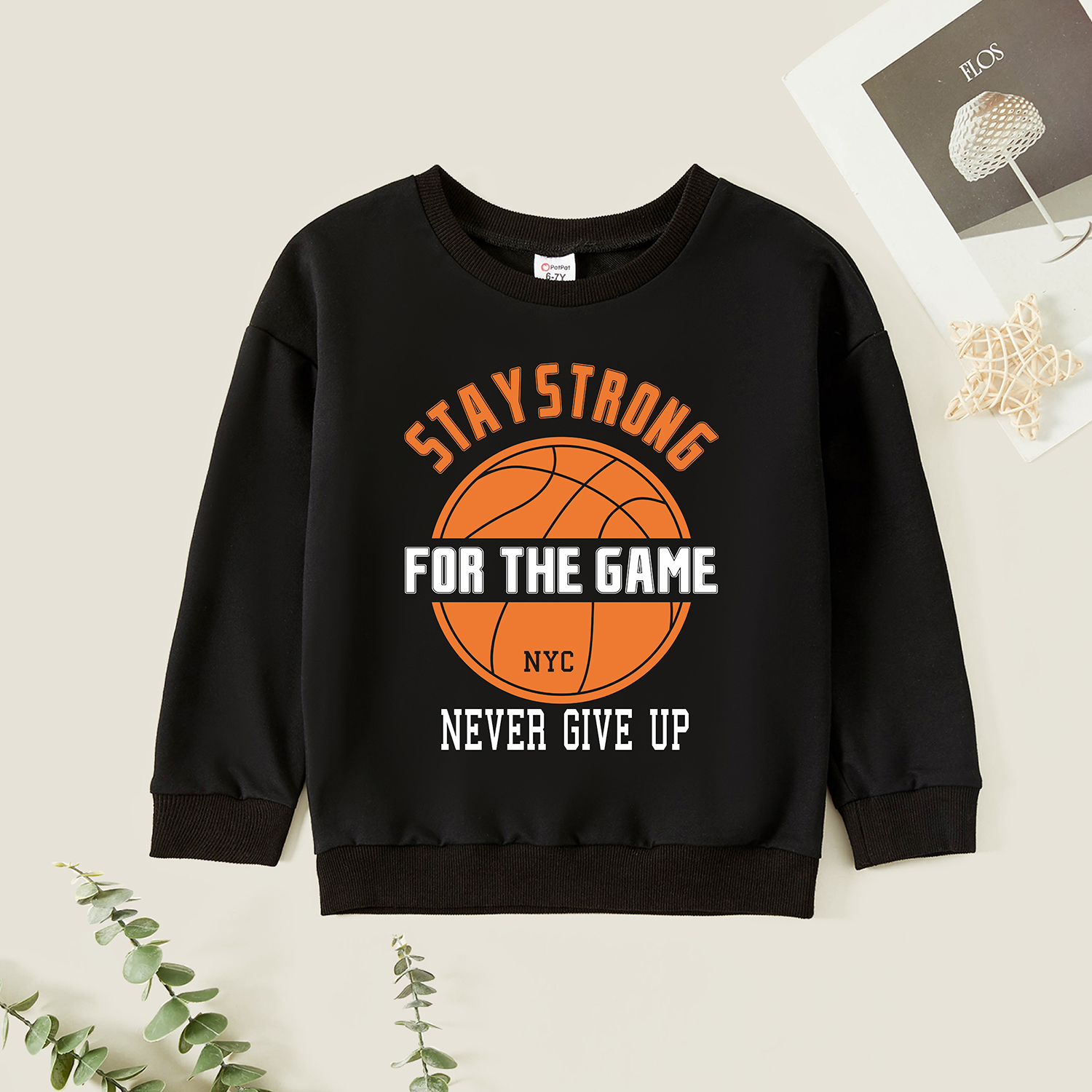 

Kids Graphic Black Long-sleeve Pullover