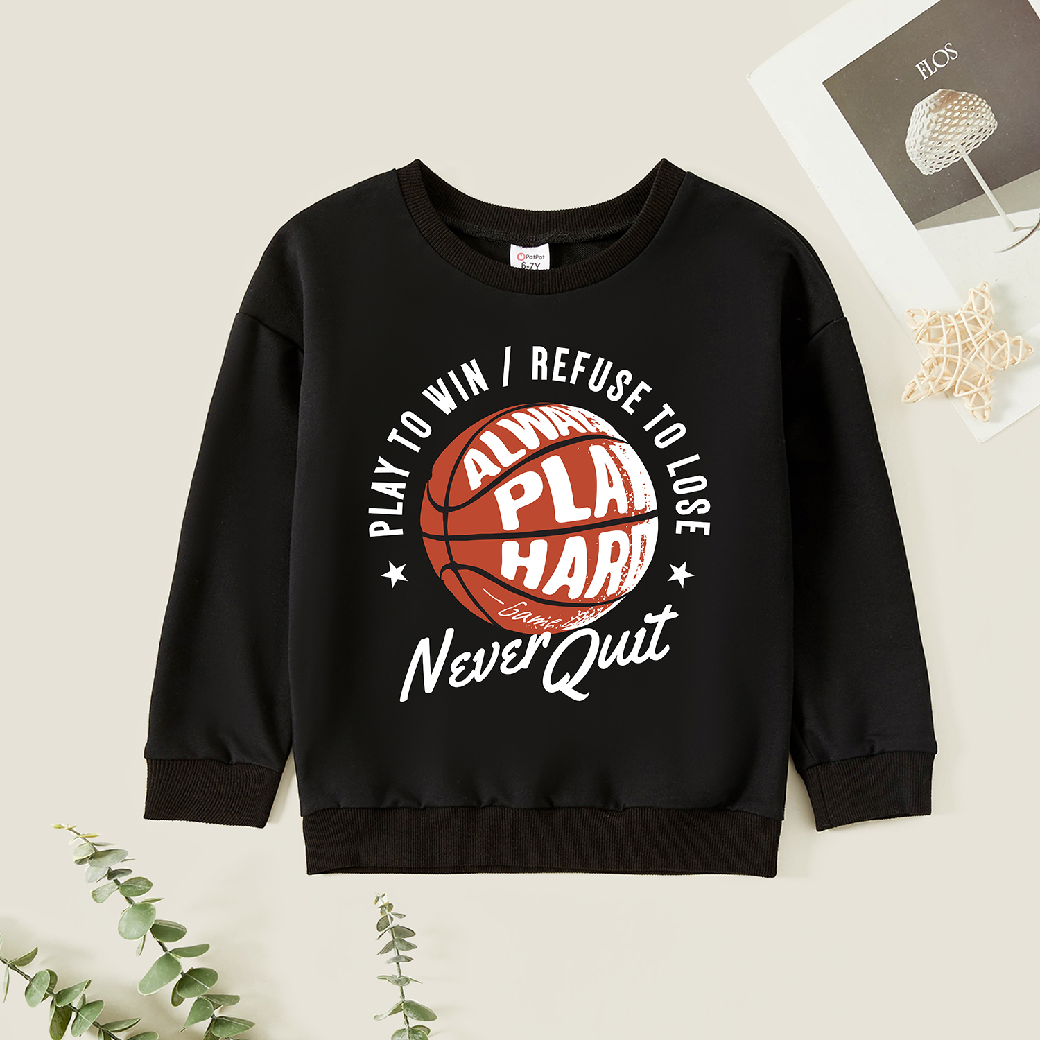 

Kids Graphic Black Long-sleeve Pullover