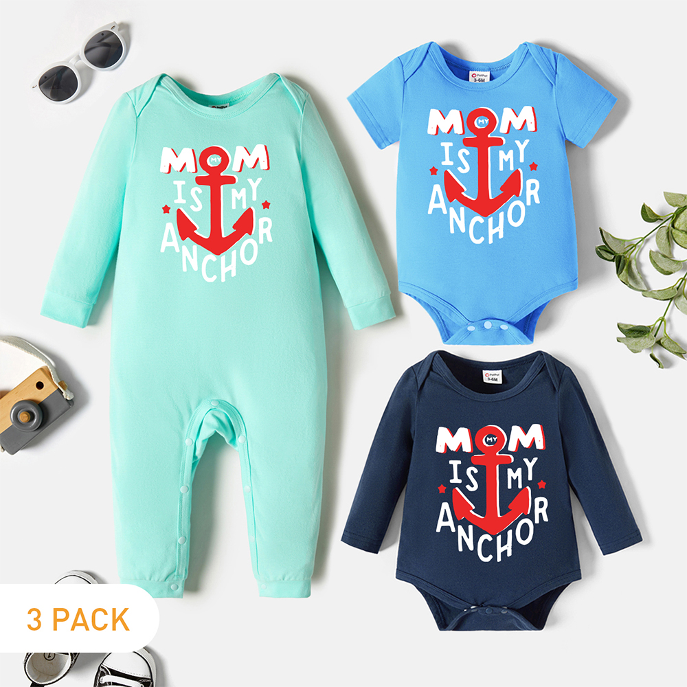 

3-Pack Baby Graphic Romper and Jumpsuit Set