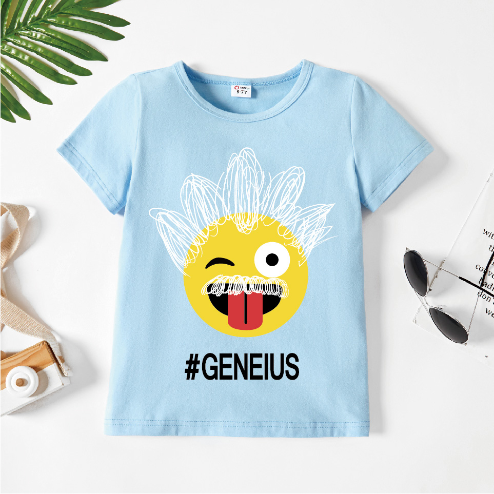 

Kid Graphic Grimace Print and Letter Print Short-sleeve Tee