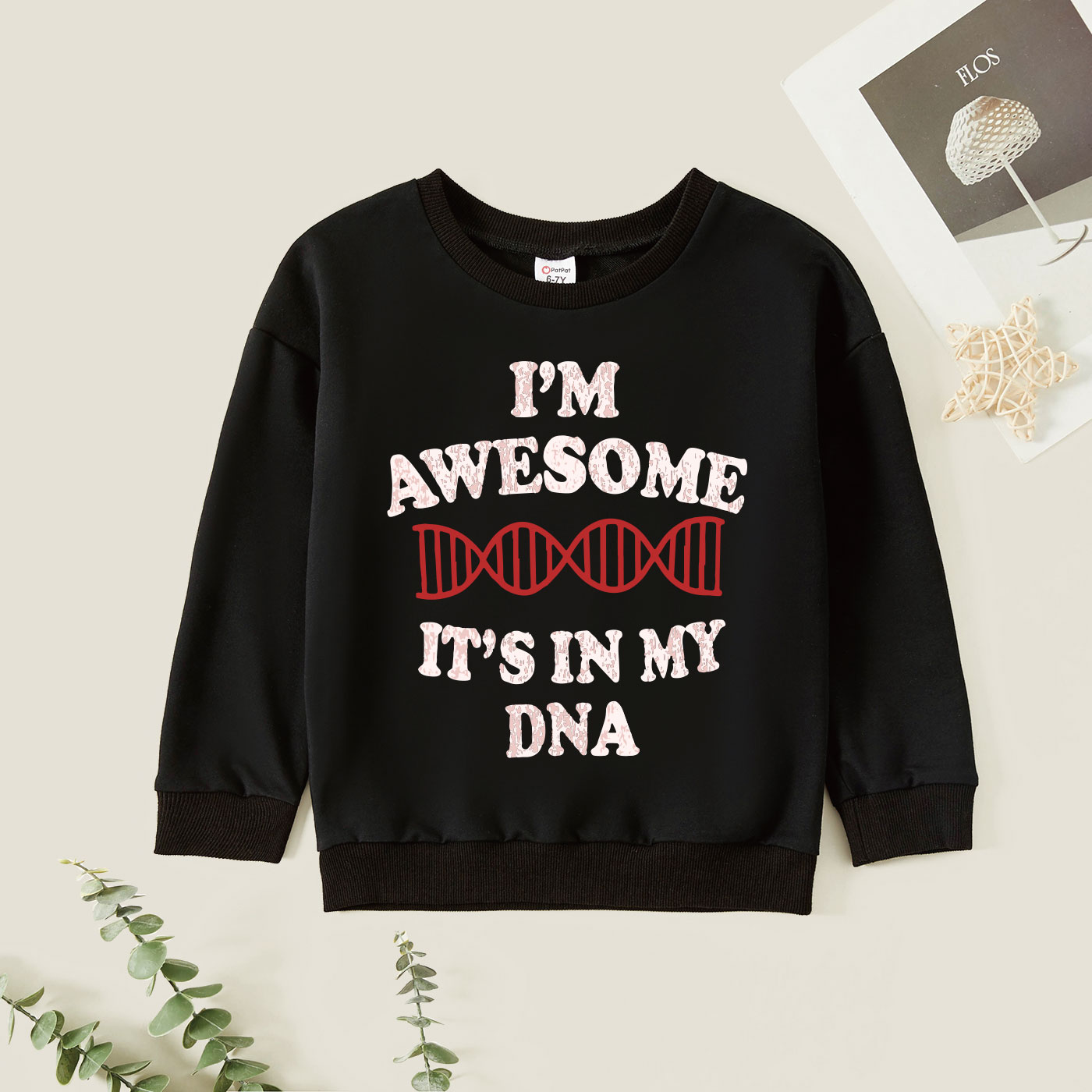 

Kid Graphic Letter Print Long-sleeve Pullover