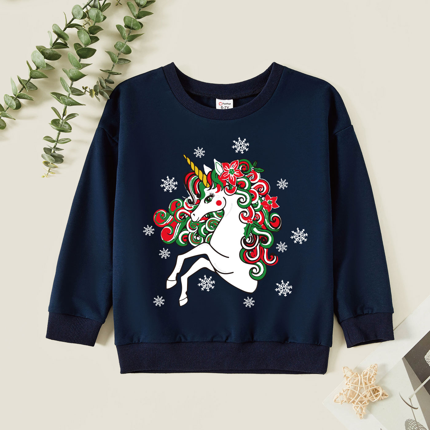 

Kids Graphic Dark Blue Long-sleeve Pullover