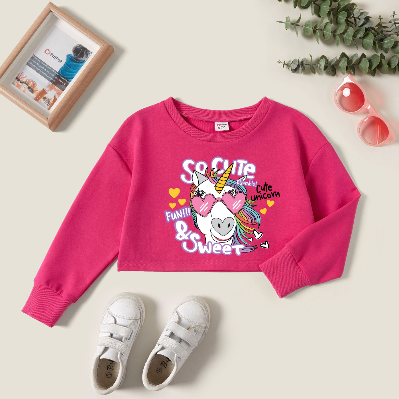 

Kids Graphic Hot Pink Long-sleeve Pullover