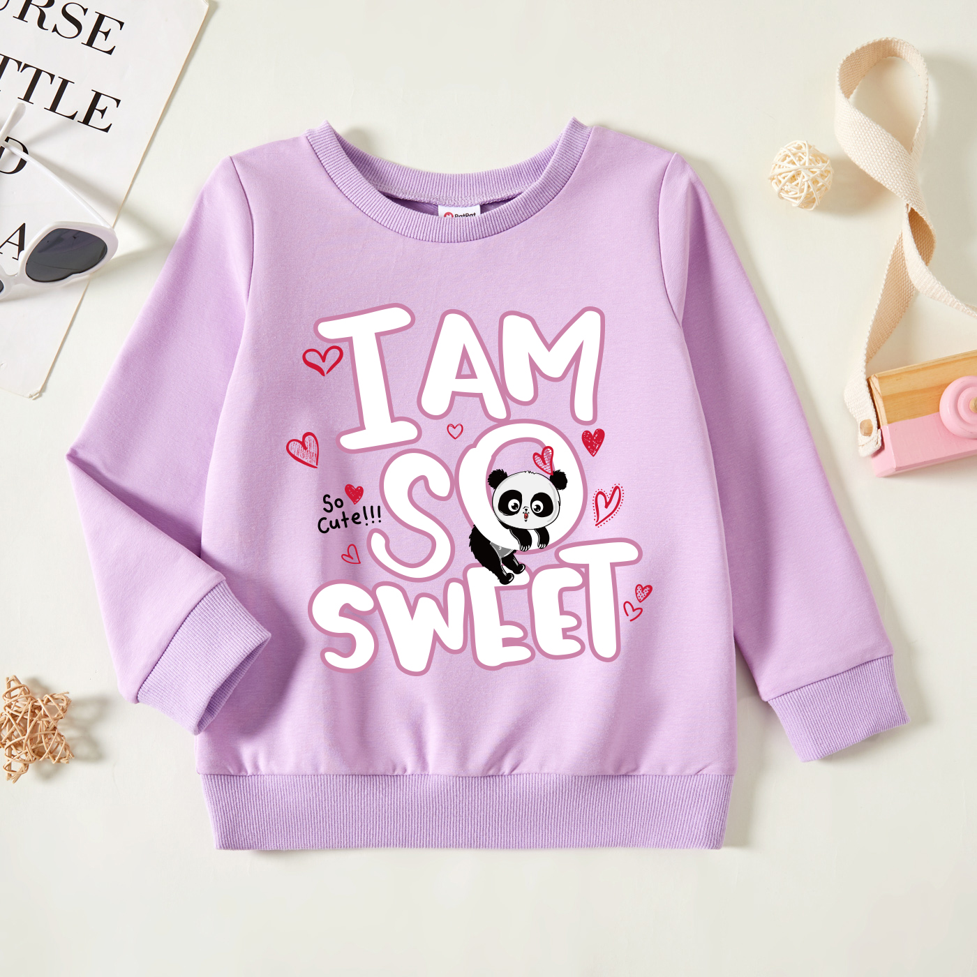 

Toddler Graphic Lavender Purple Long-sleeve Pullover