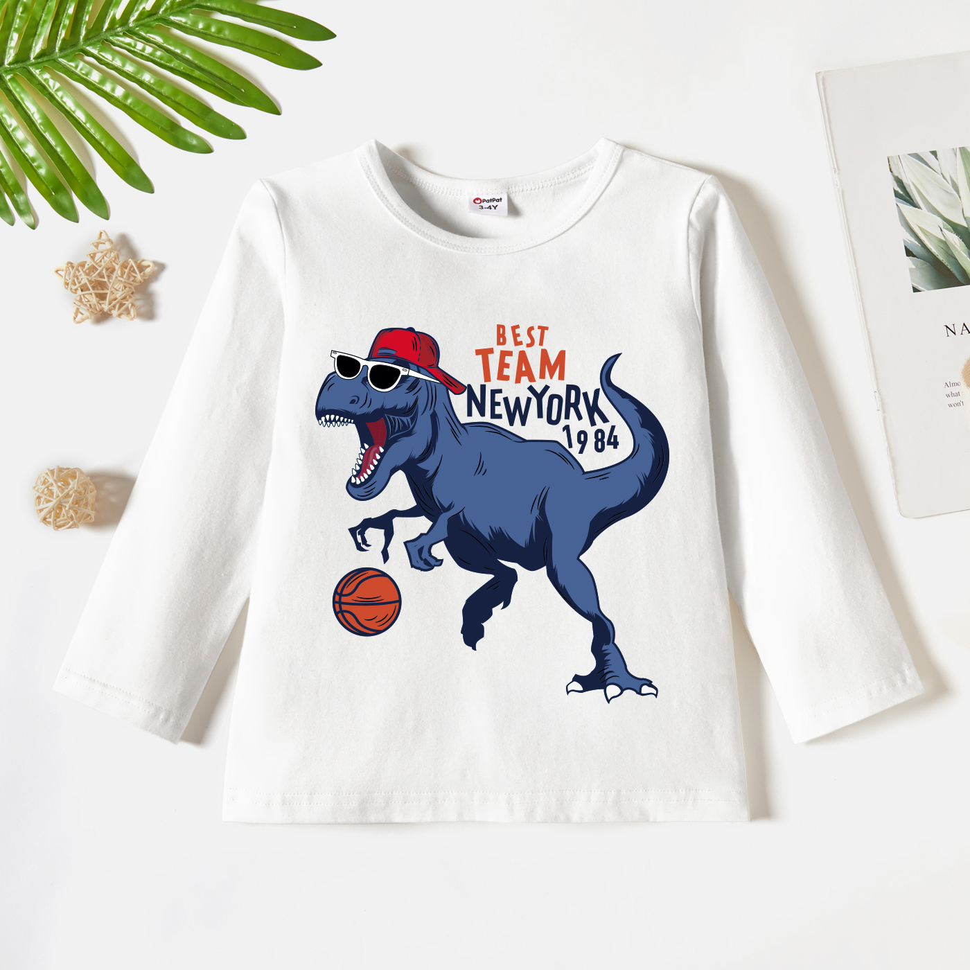 

Toddler Graphic White Long-sleeve Tee