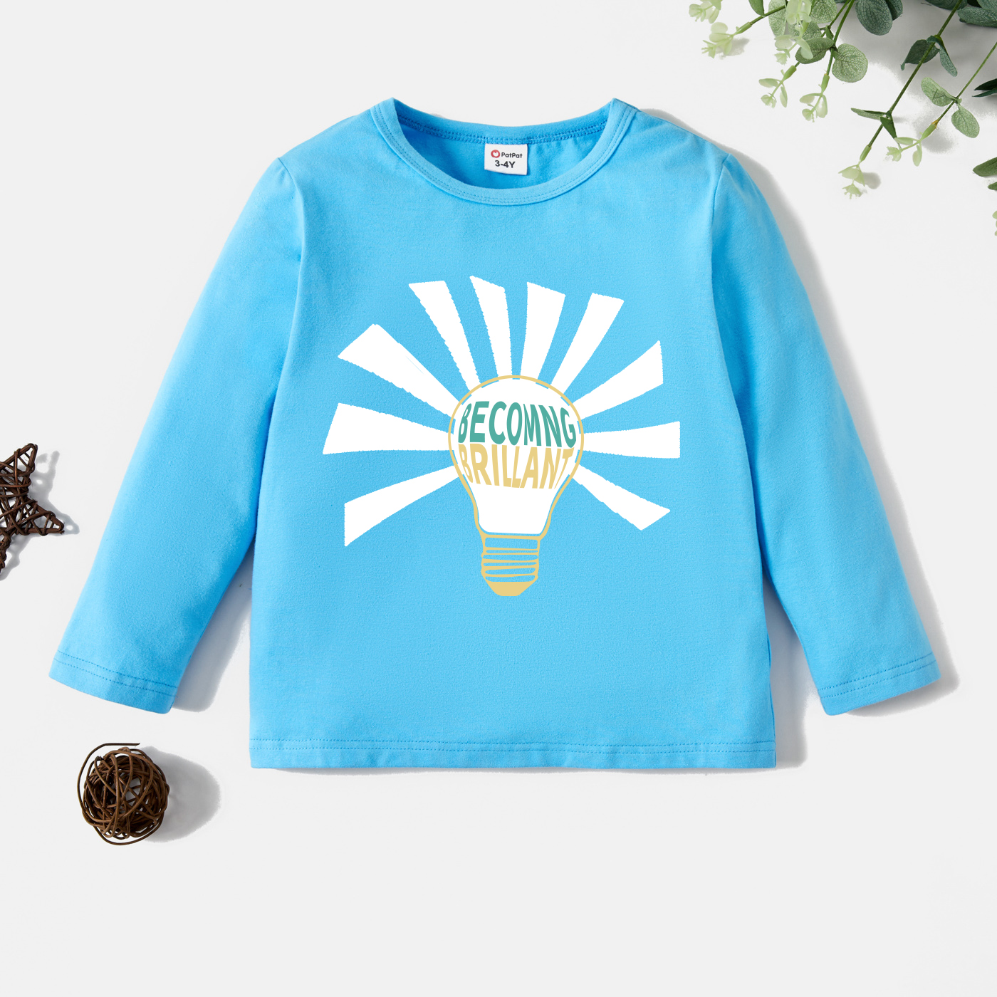

Toddler Graphic Blue Long-sleeve Tee
