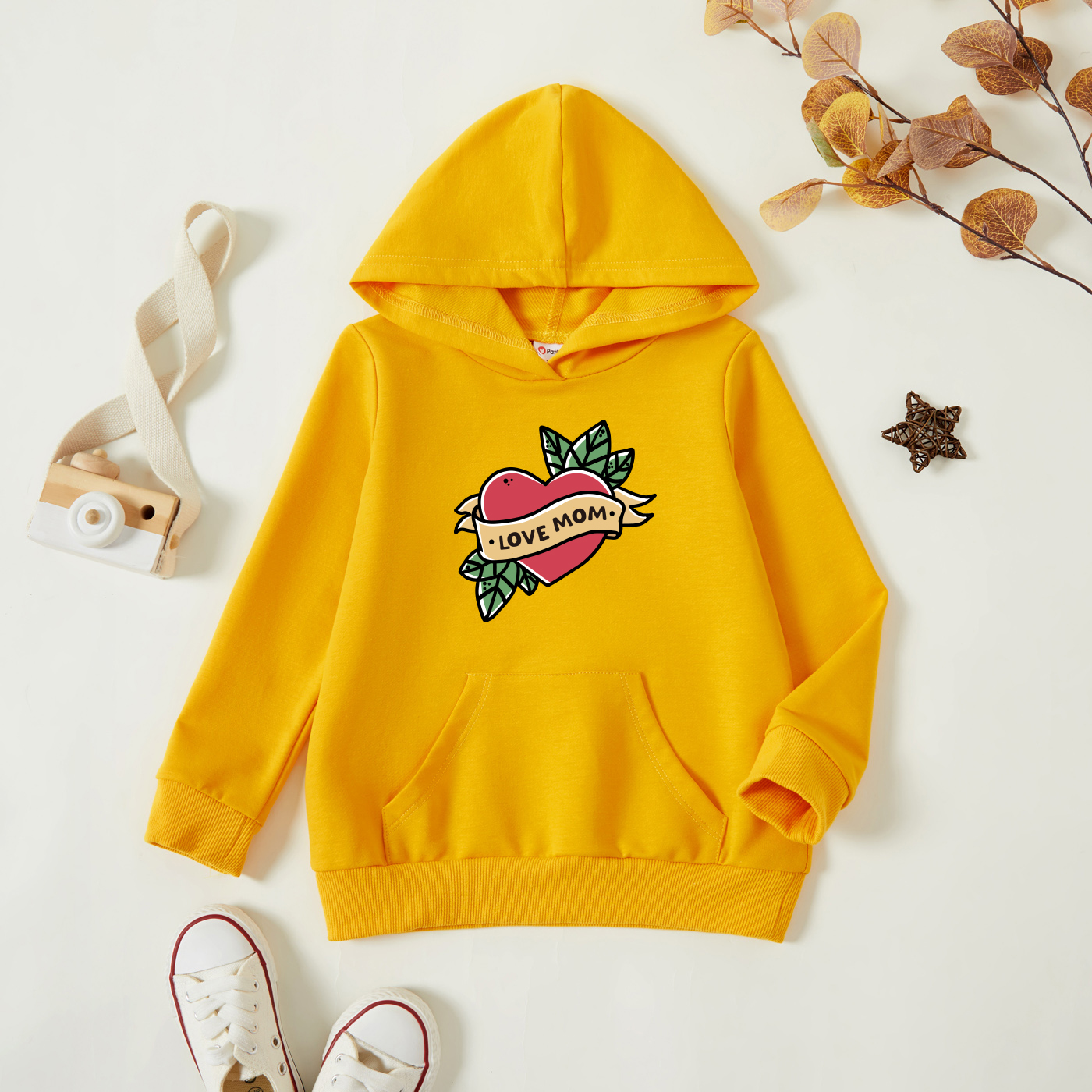 

Toddler Graphic Ginger Long-sleeve Hooded Pullover