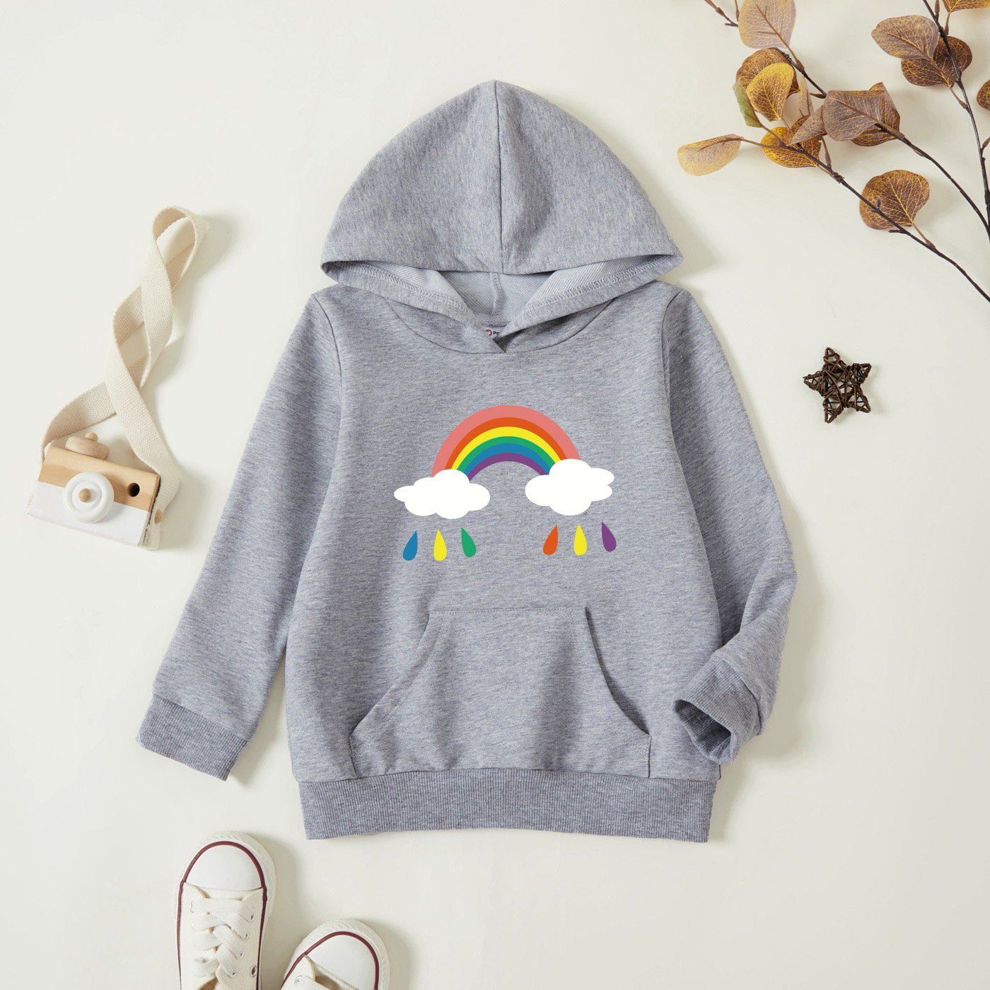 

Toddler Graphic Lavender Purple Long-sleeve Hooded Pullover