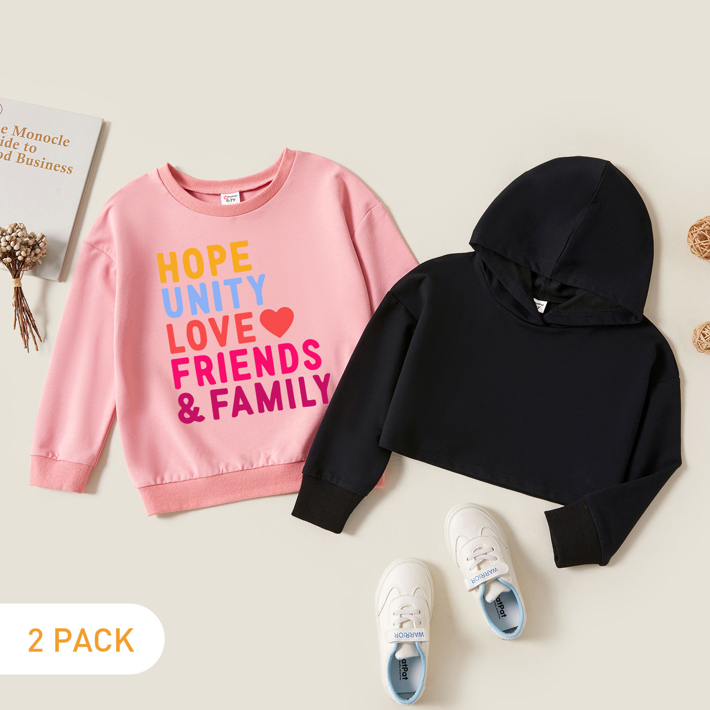 

2-Pack Kids Graphic Long-sleeve Pullover