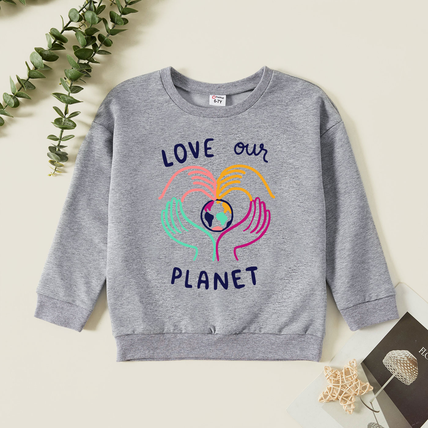 

Kids Graphic Light gray Long-sleeve Pullover