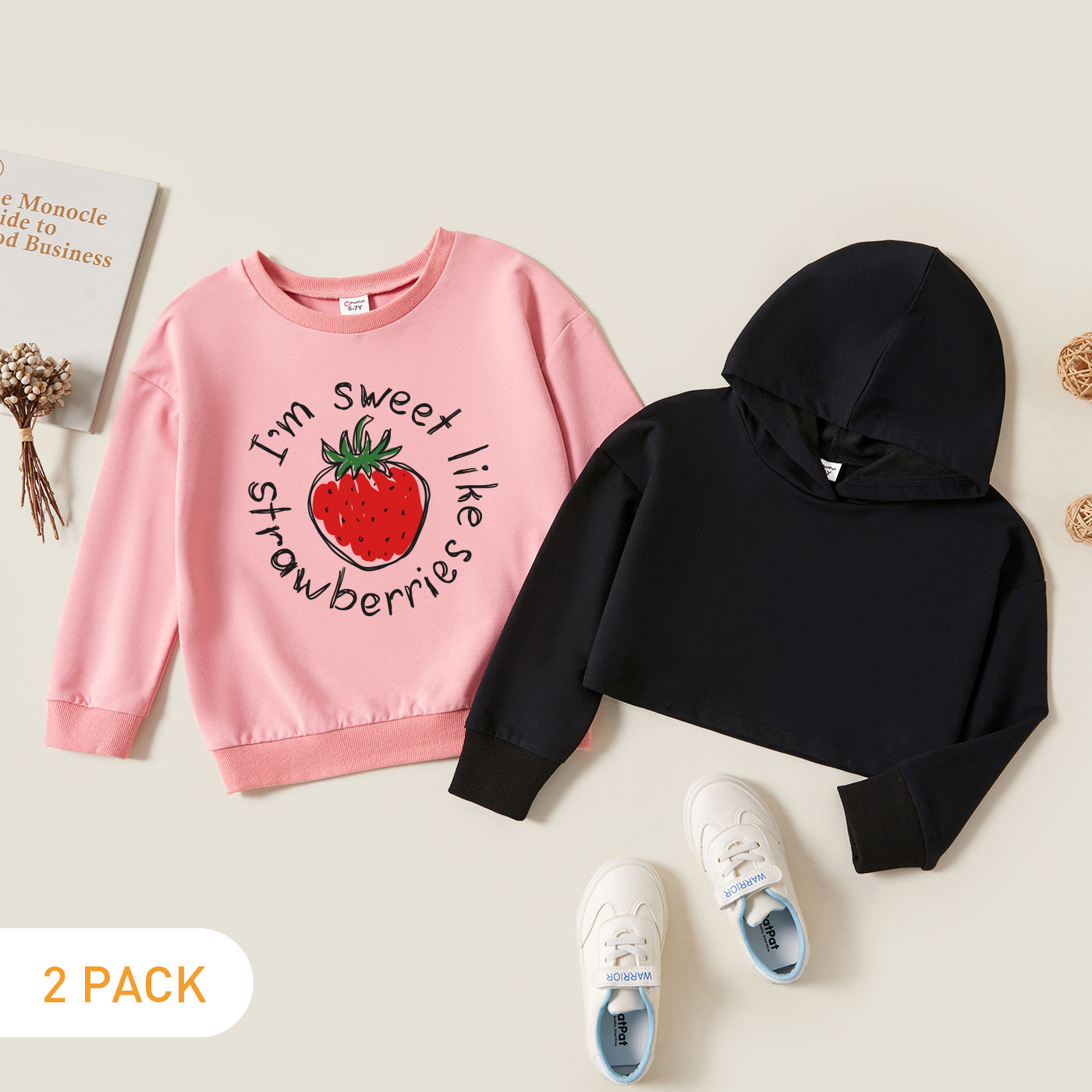 

2-Pack Kids Graphic Long-sleeve Pullover