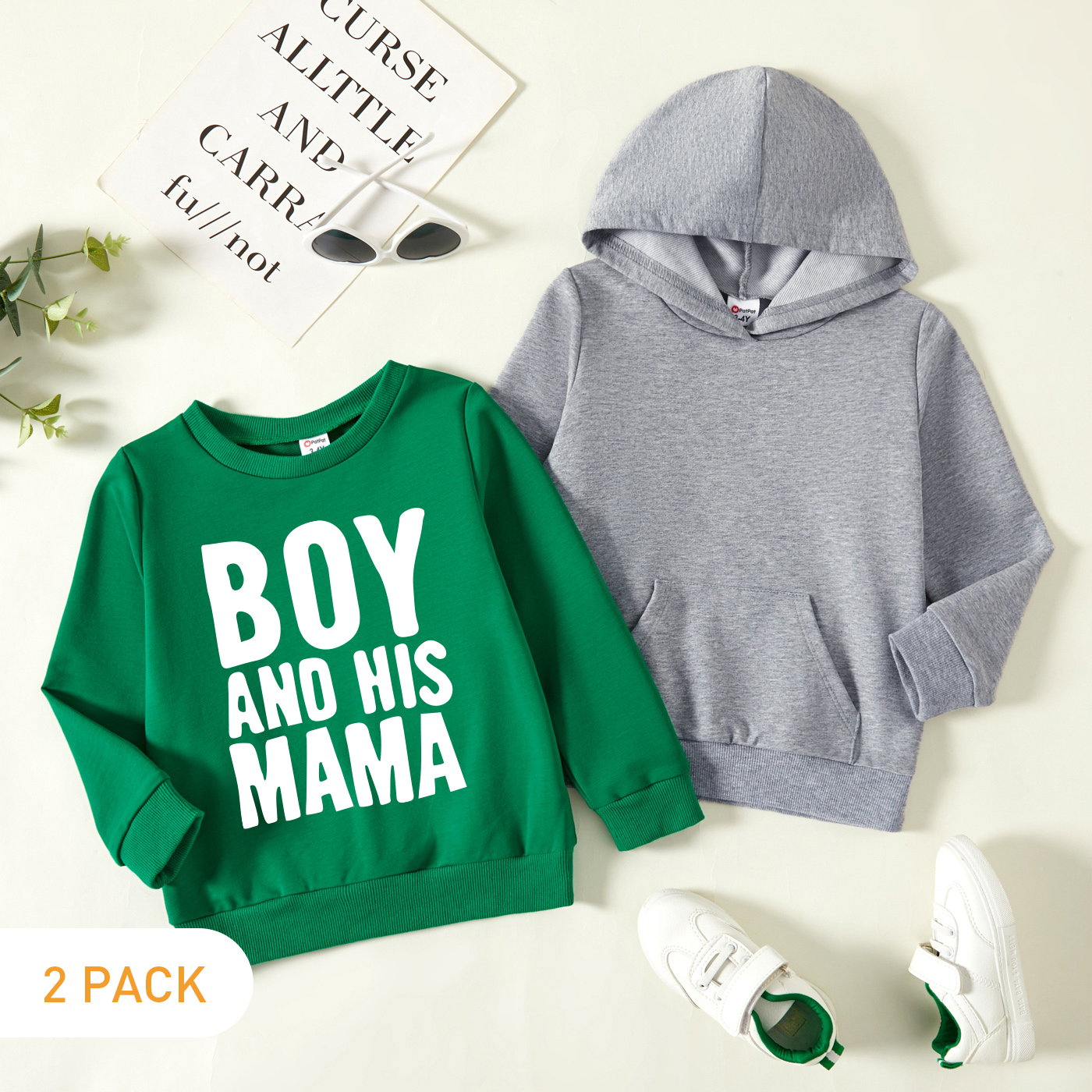 

2-Pack Toddler Graphic Long-sleeve Pullover
